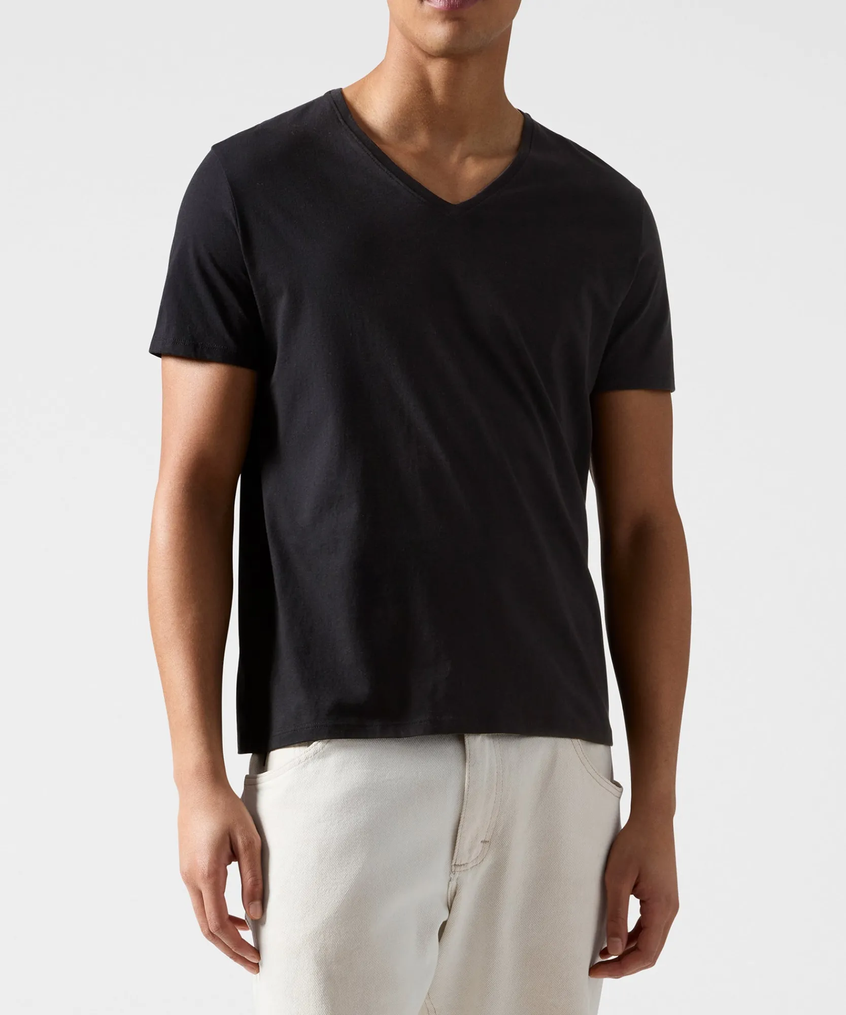 Classic Jersey V-Neck Tee -|ATM Anthony Thomas Melillo Sale