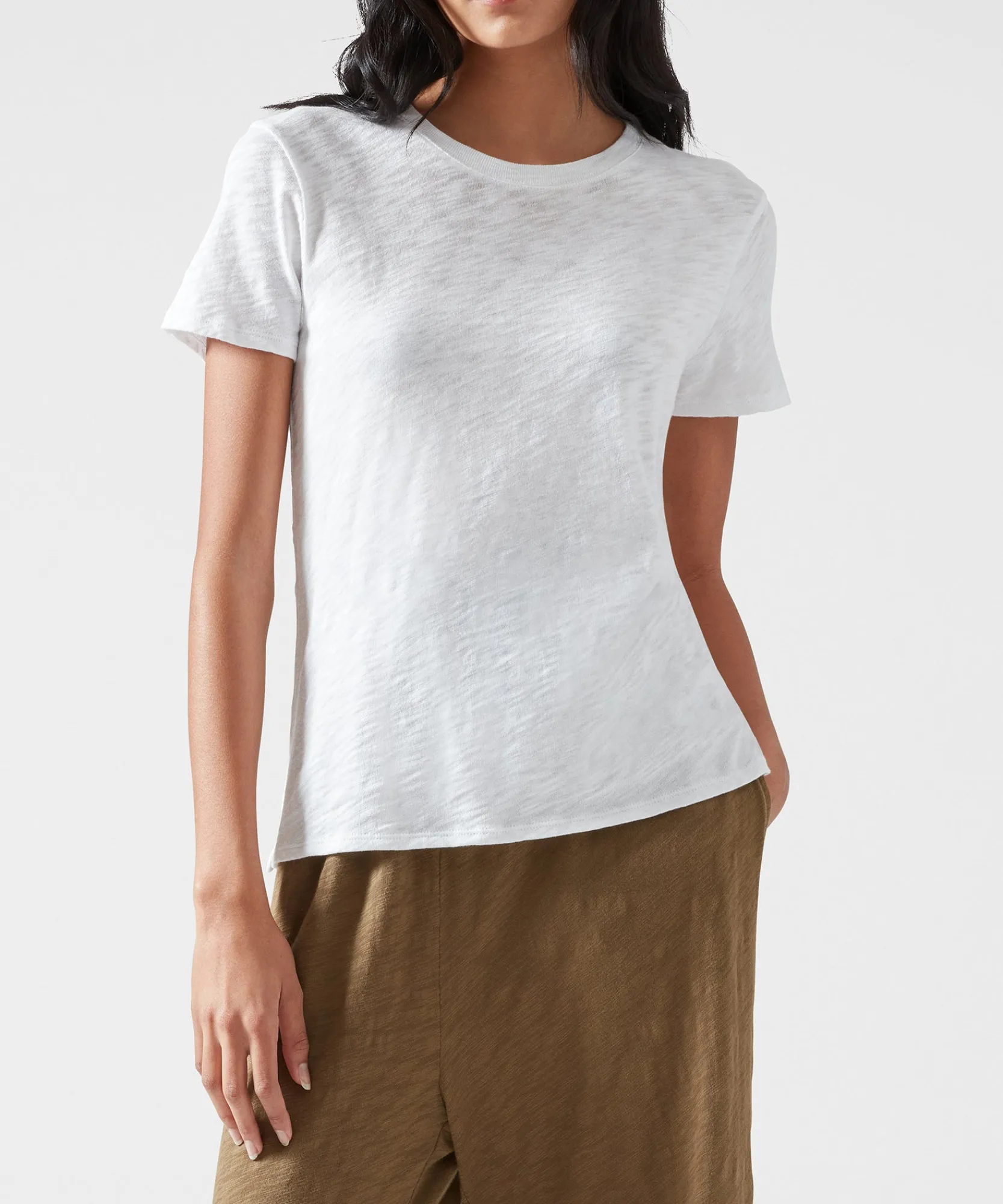 Slub Jersey Schoolboy Crew Neck Tee -|ATM Anthony Thomas Melillo New