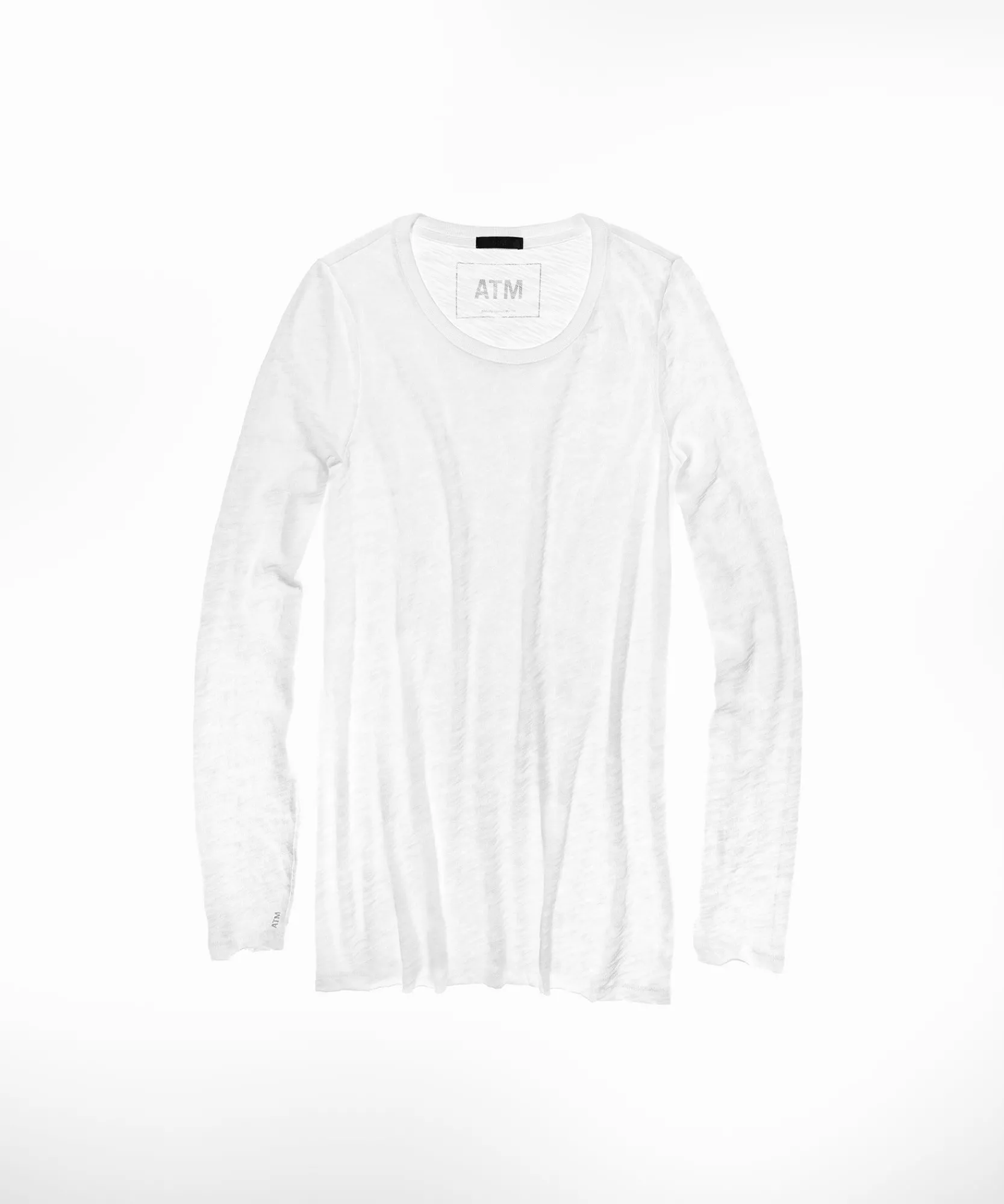 Slub Jersey Long Sleeve Destroyed Wash Tee -|ATM Anthony Thomas Melillo New