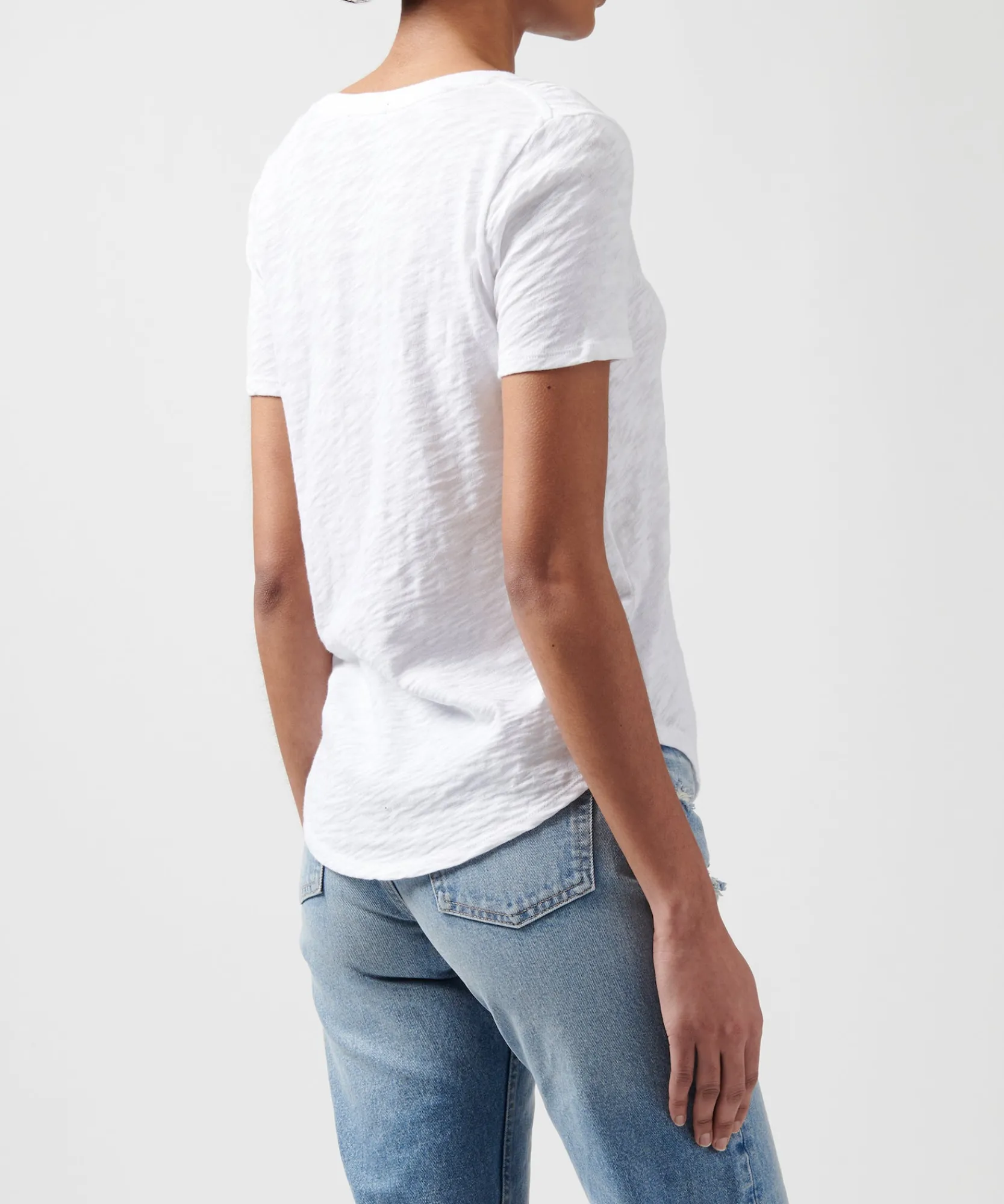 Slub Jersey Classic V-Neck Tee -|ATM Anthony Thomas Melillo Online