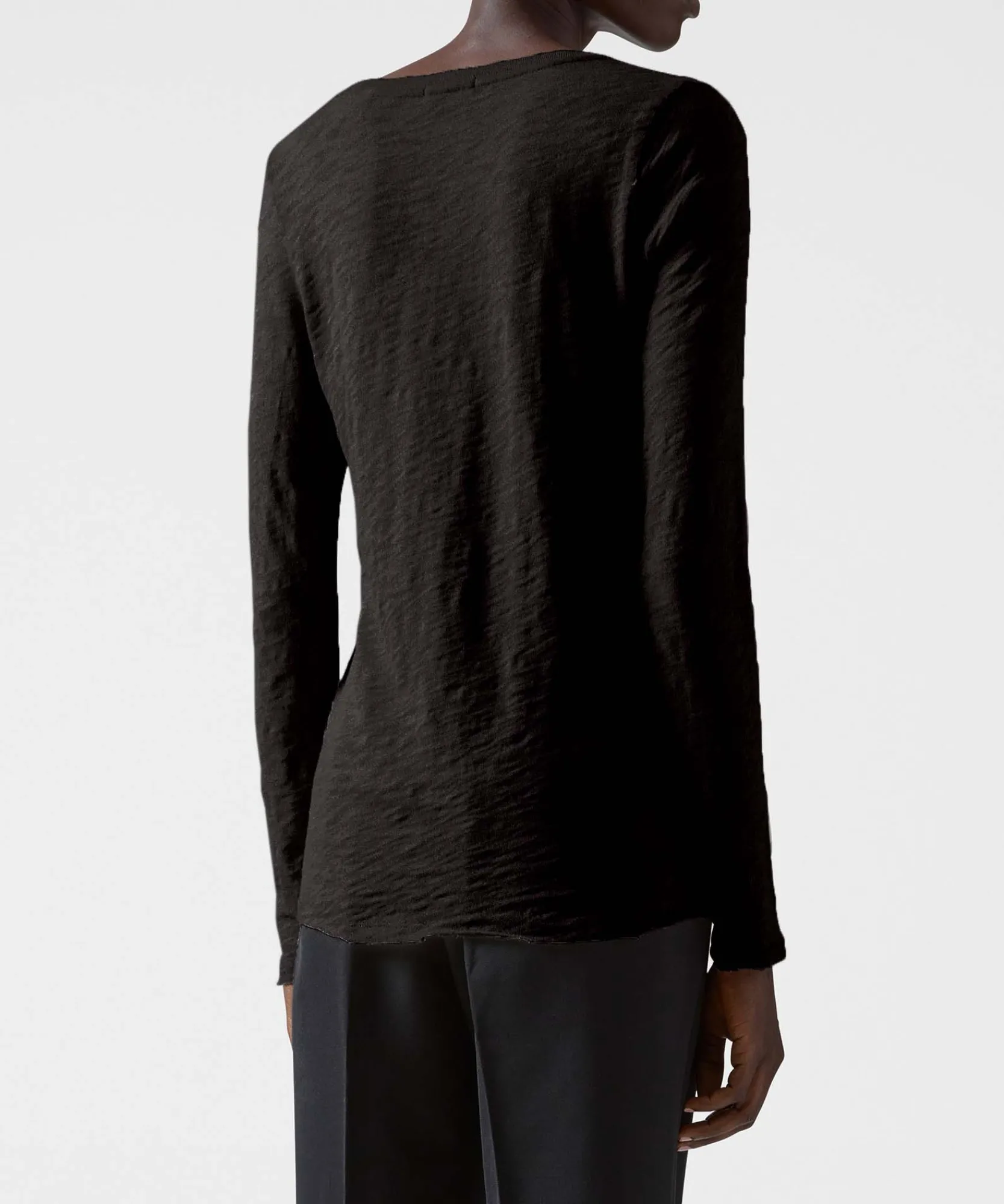 Slub Jersey Long Sleeve V-Neck Tee -|ATM Anthony Thomas Melillo New