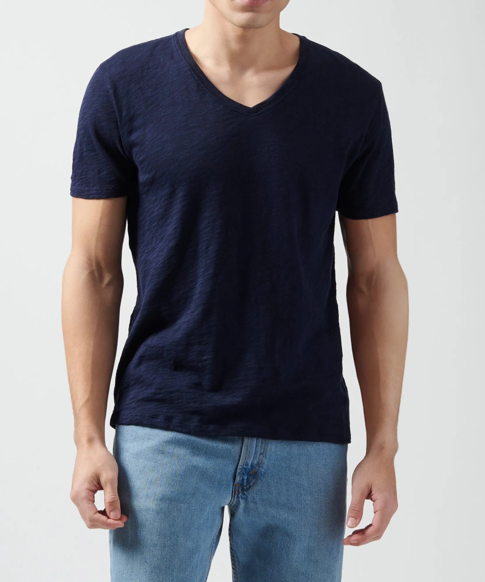 Slub Jersey V-Neck Tee -|ATM Anthony Thomas Melillo Online