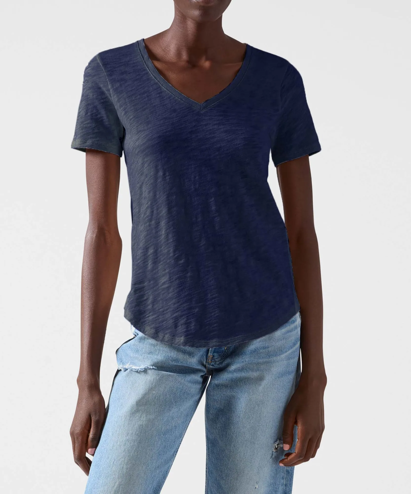 Slub Jersey Classic V-Neck Tee -|ATM Anthony Thomas Melillo Outlet