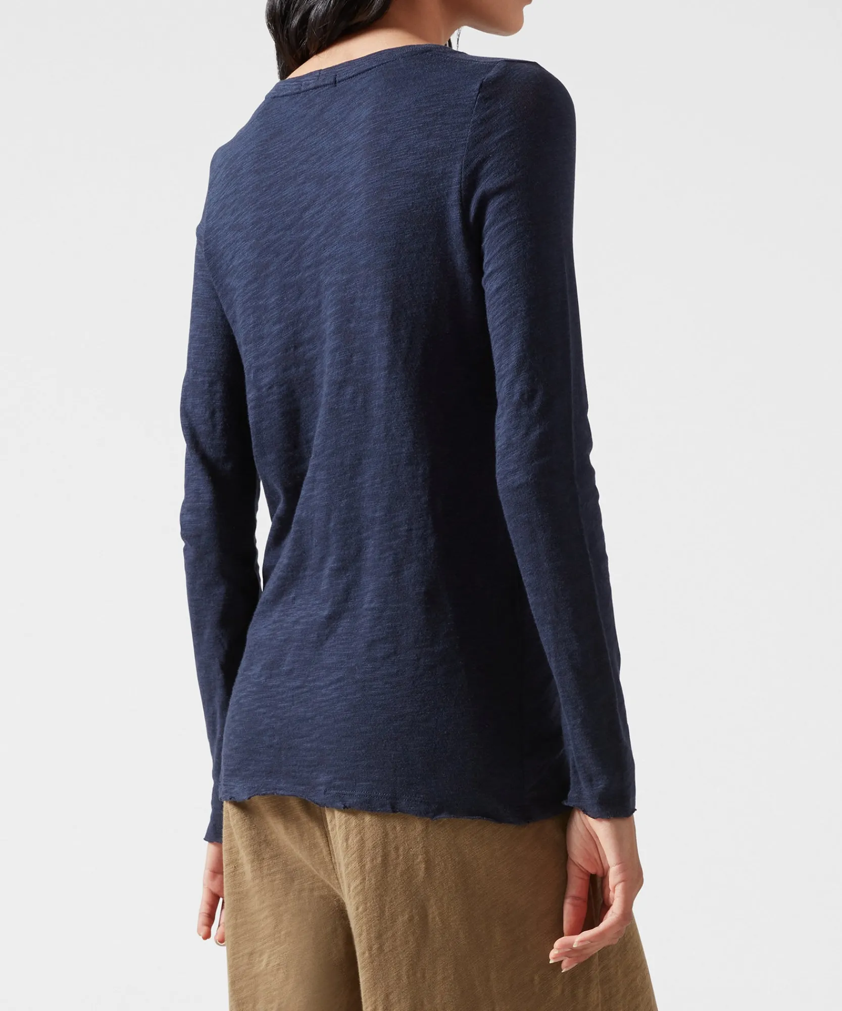 Slub Jersey Long Sleeve Destroyed Wash Tee -|ATM Anthony Thomas Melillo New