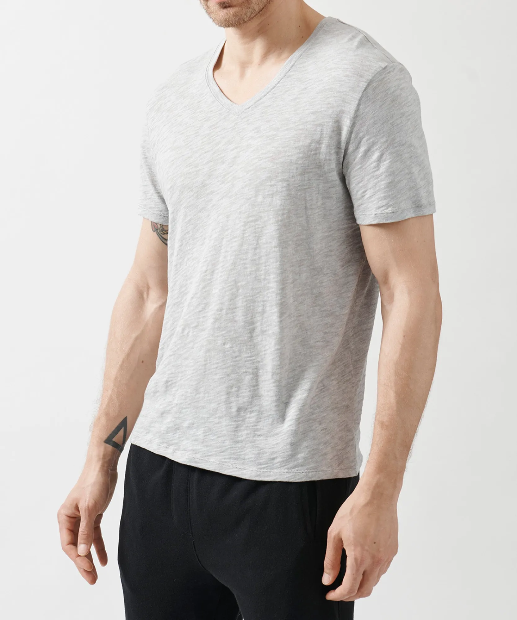 Slub Jersey V-Neck Tee -|ATM Anthony Thomas Melillo Online