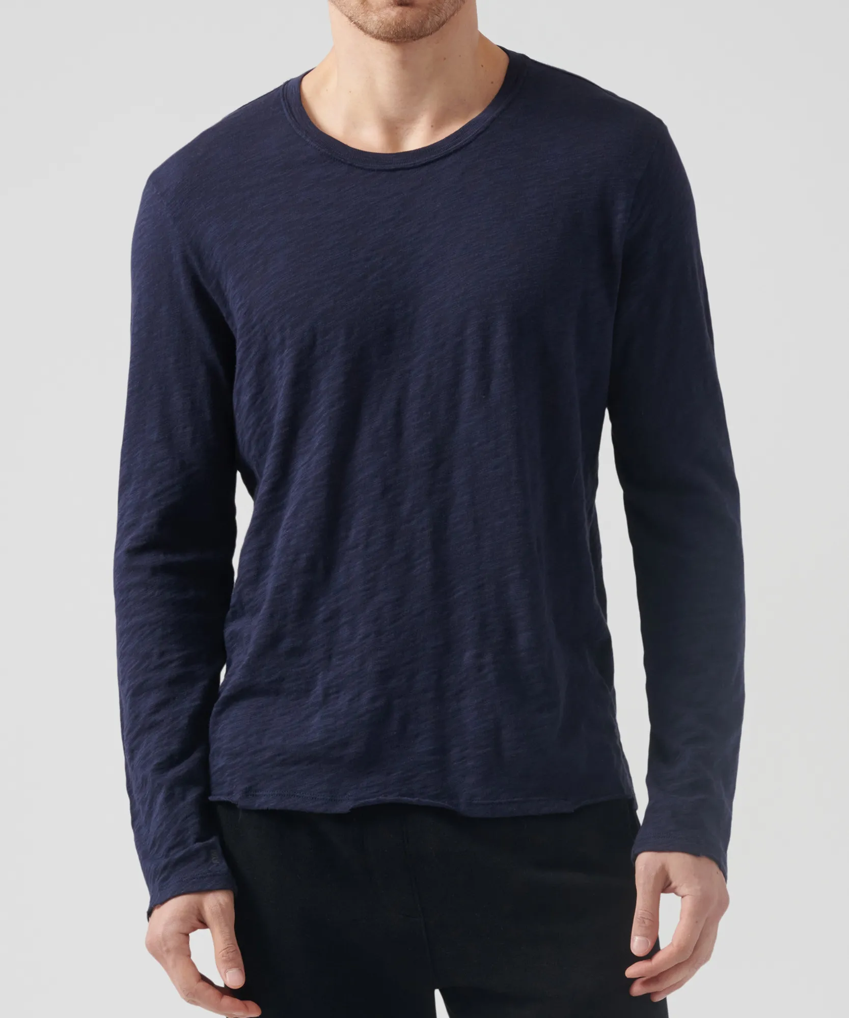 Slub Jersey Long Sleeve Destroyed Wash Tee -|ATM Anthony Thomas Melillo Online