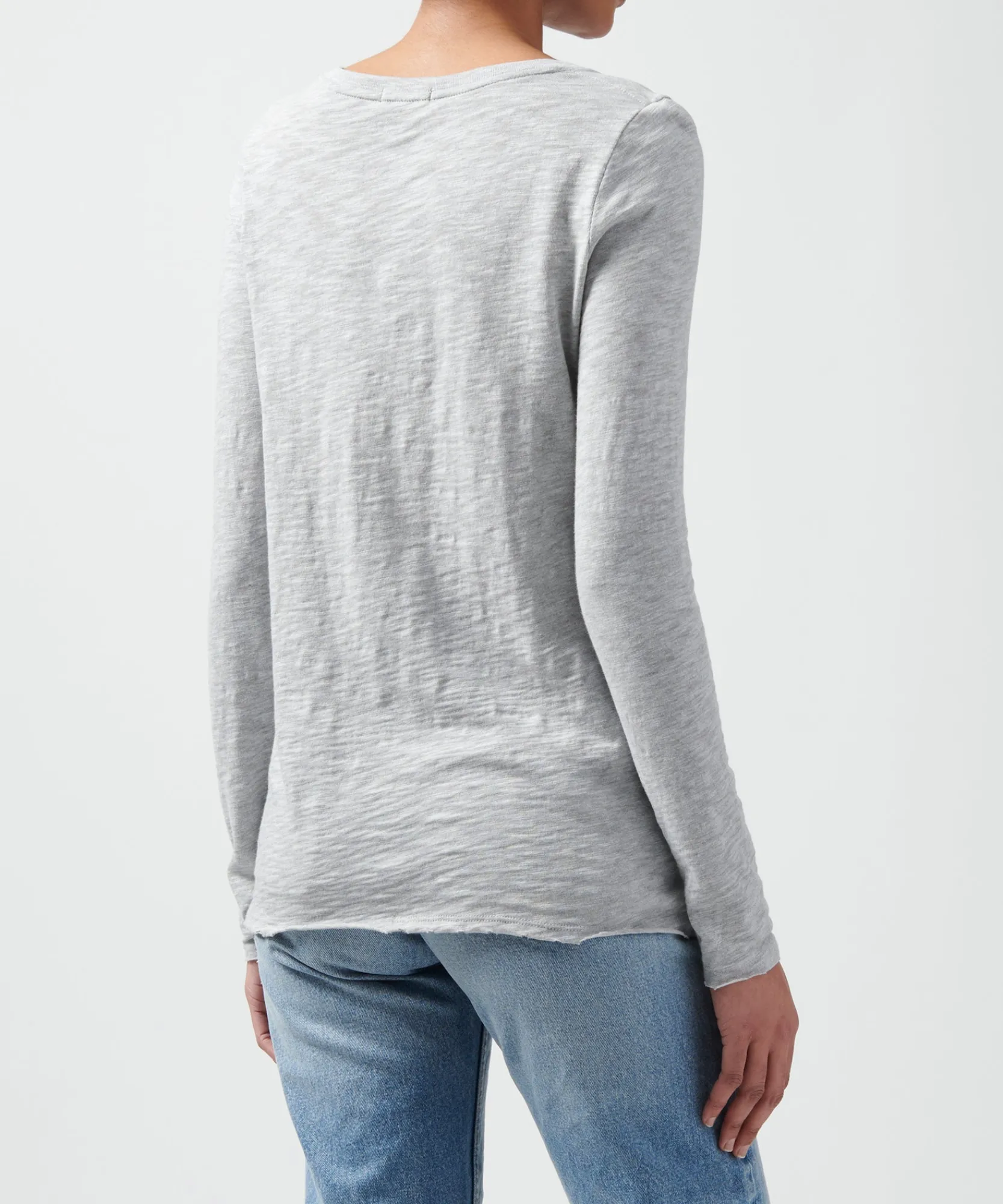 Slub Jersey Long Sleeve Destroyed Wash Tee -|ATM Anthony Thomas Melillo Best