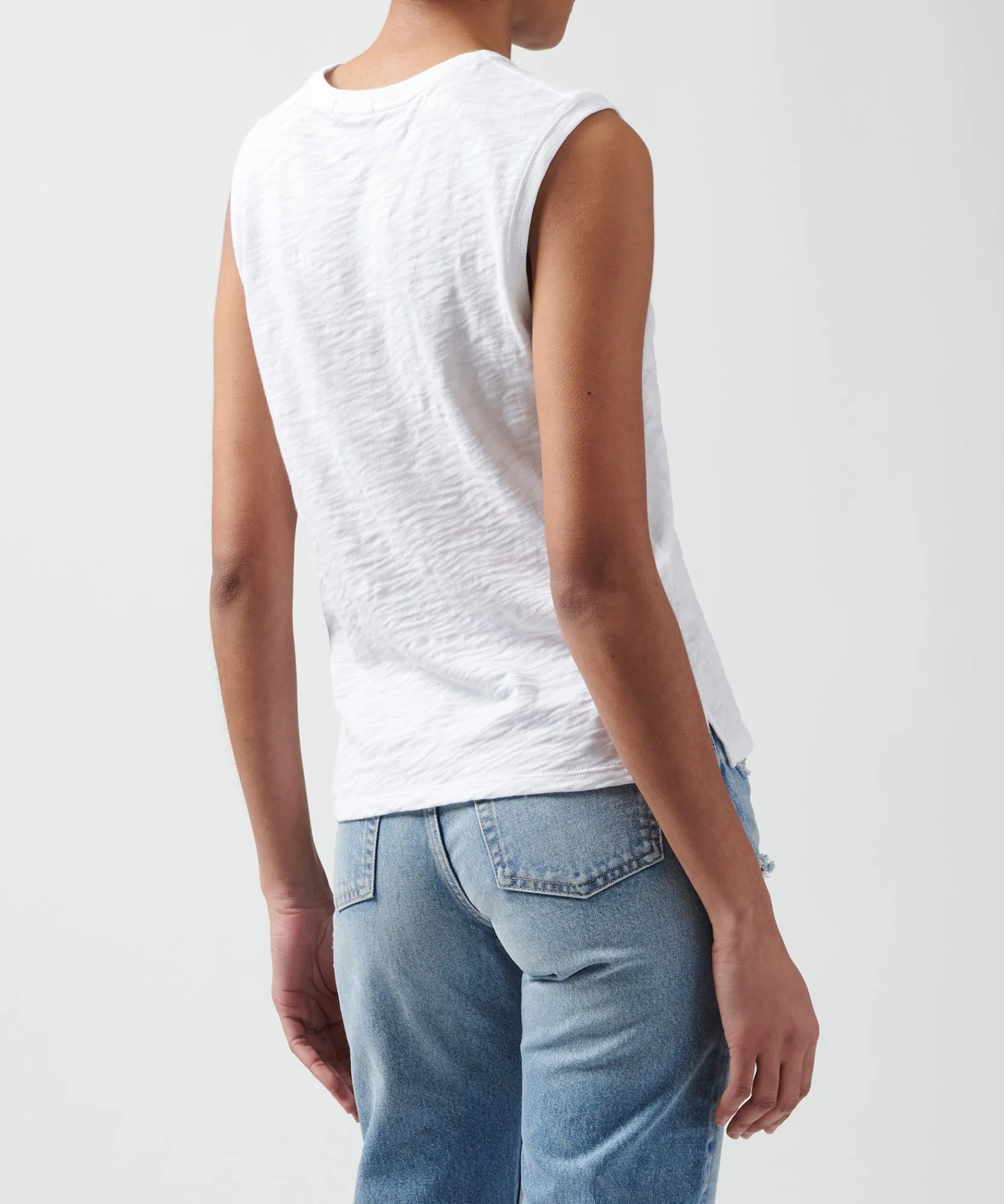 Slub Jersey Sleeveless Schoolboy Tee -|ATM Anthony Thomas Melillo Hot