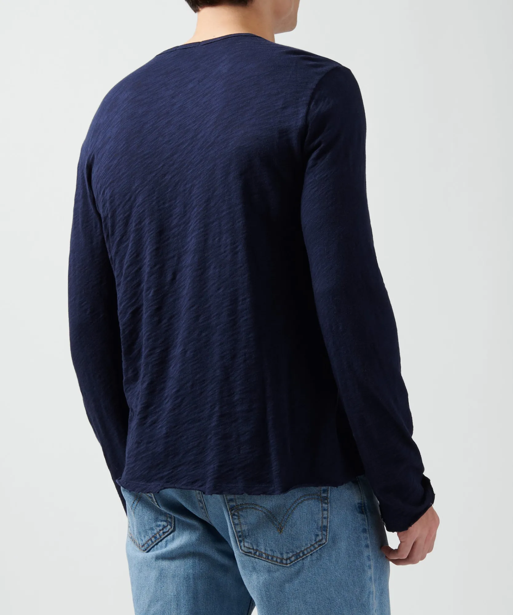 Slub Jersey Destroyed Wash Henley -|ATM Anthony Thomas Melillo Hot