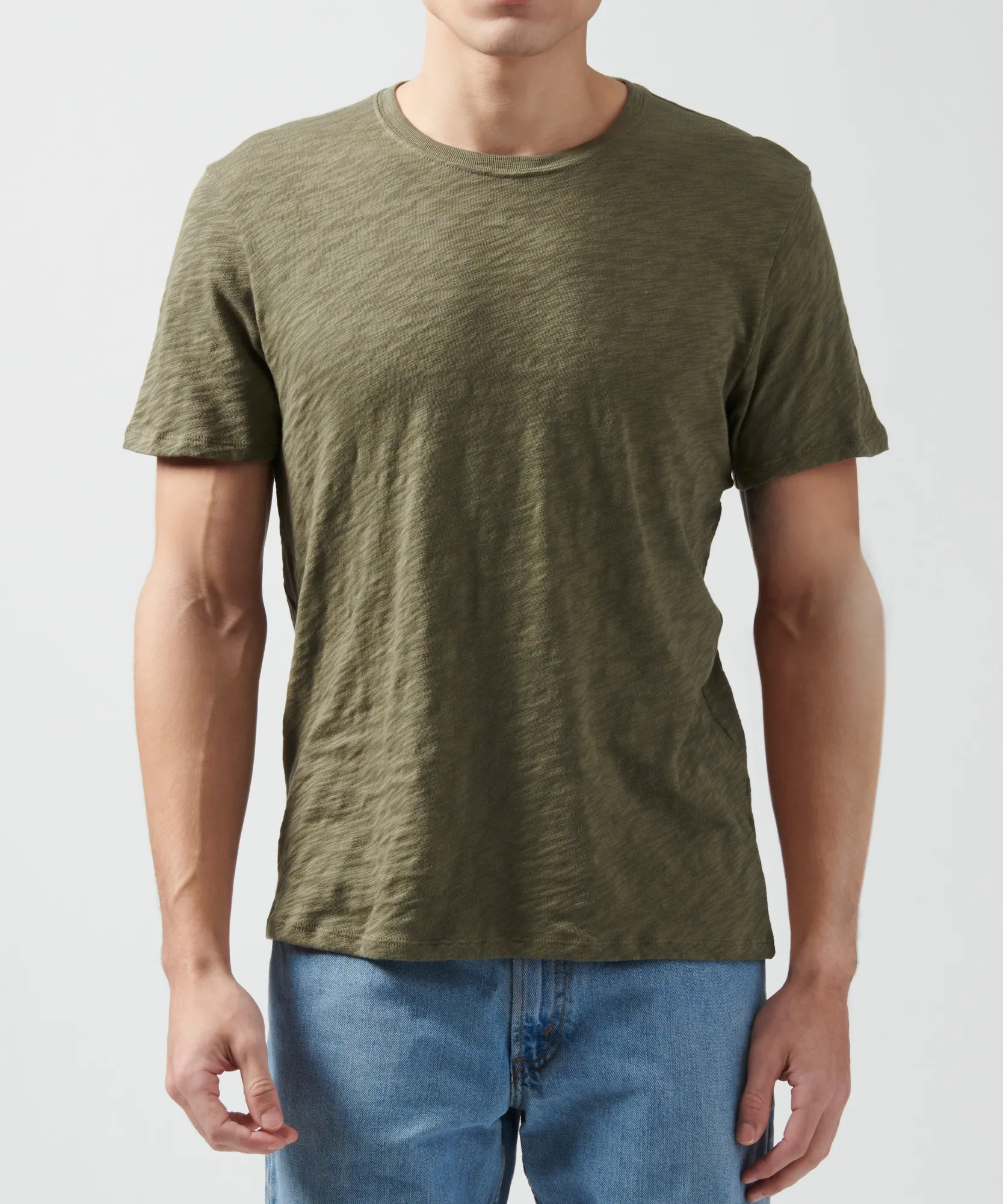 Slub Jersey Crew Neck Tee -|ATM Anthony Thomas Melillo Best