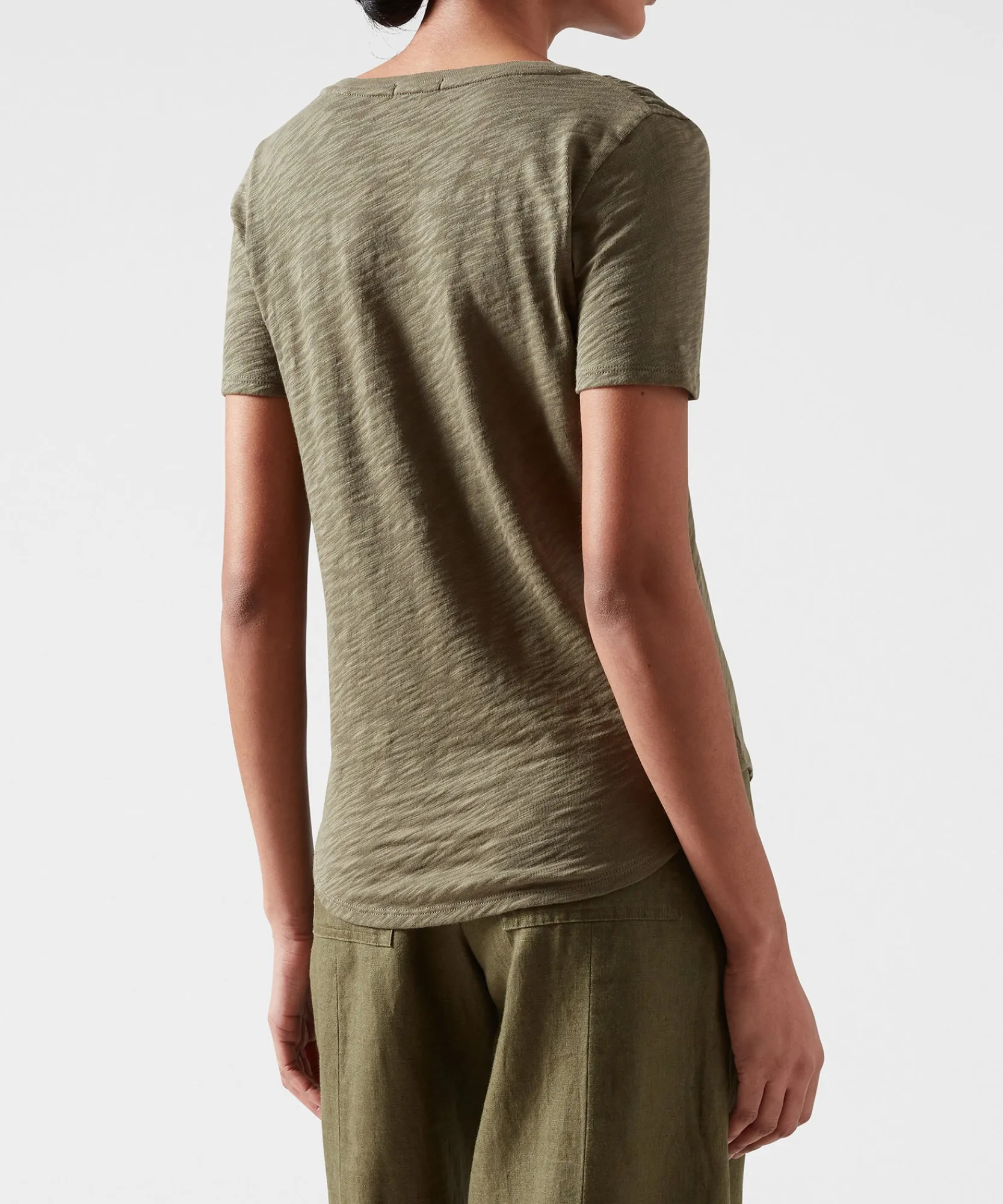 Slub Jersey Classic V-Neck Tee -|ATM Anthony Thomas Melillo Outlet