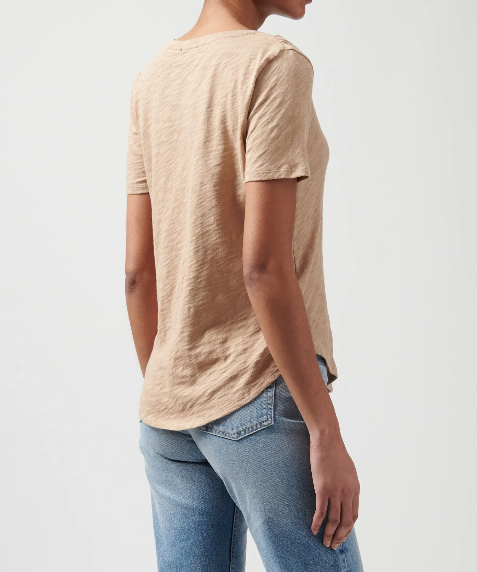 Slub Jersey Classic V-Neck Tee -|ATM Anthony Thomas Melillo Fashion