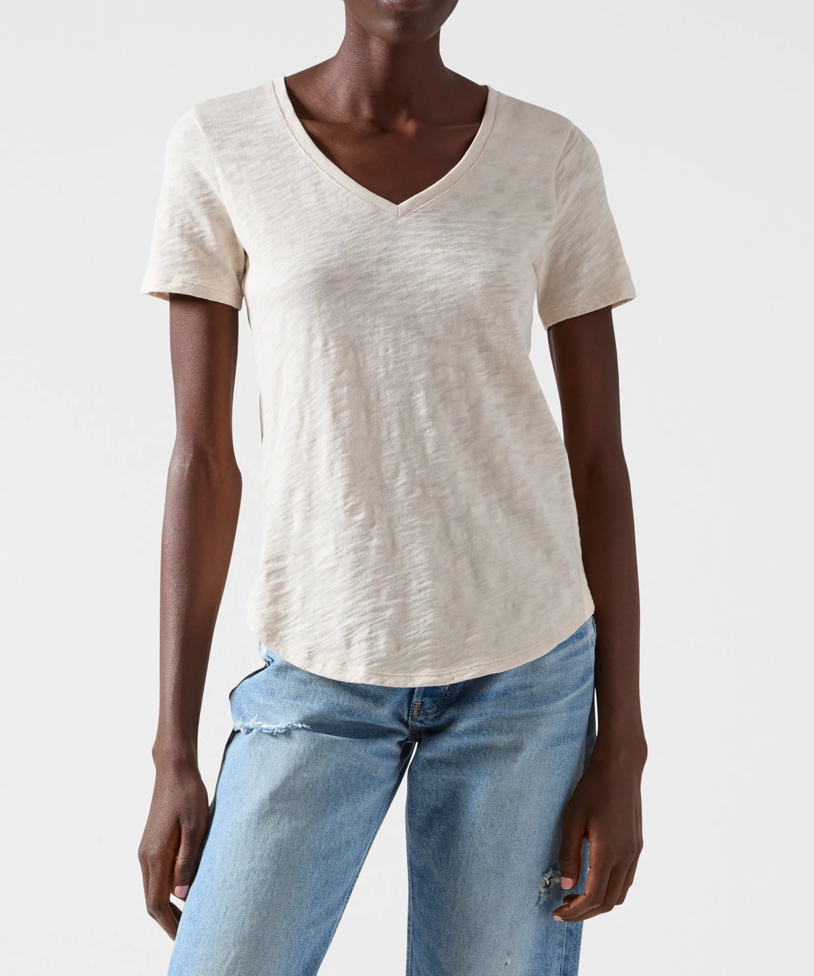 Slub Jersey Classic V-Neck Tee -|ATM Anthony Thomas Melillo Best