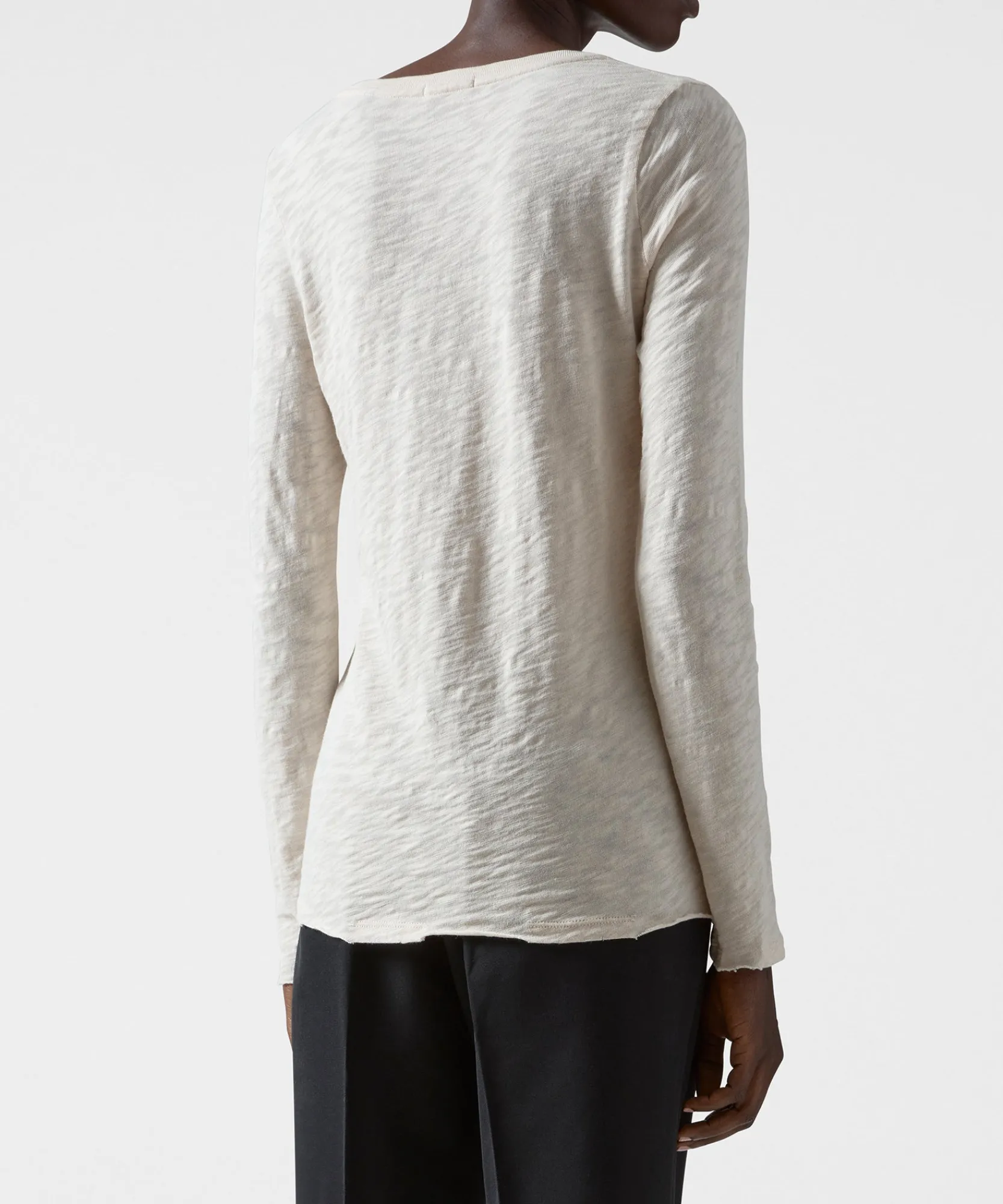 Slub Jersey Long Sleeve V-Neck Tee -|ATM Anthony Thomas Melillo Clearance