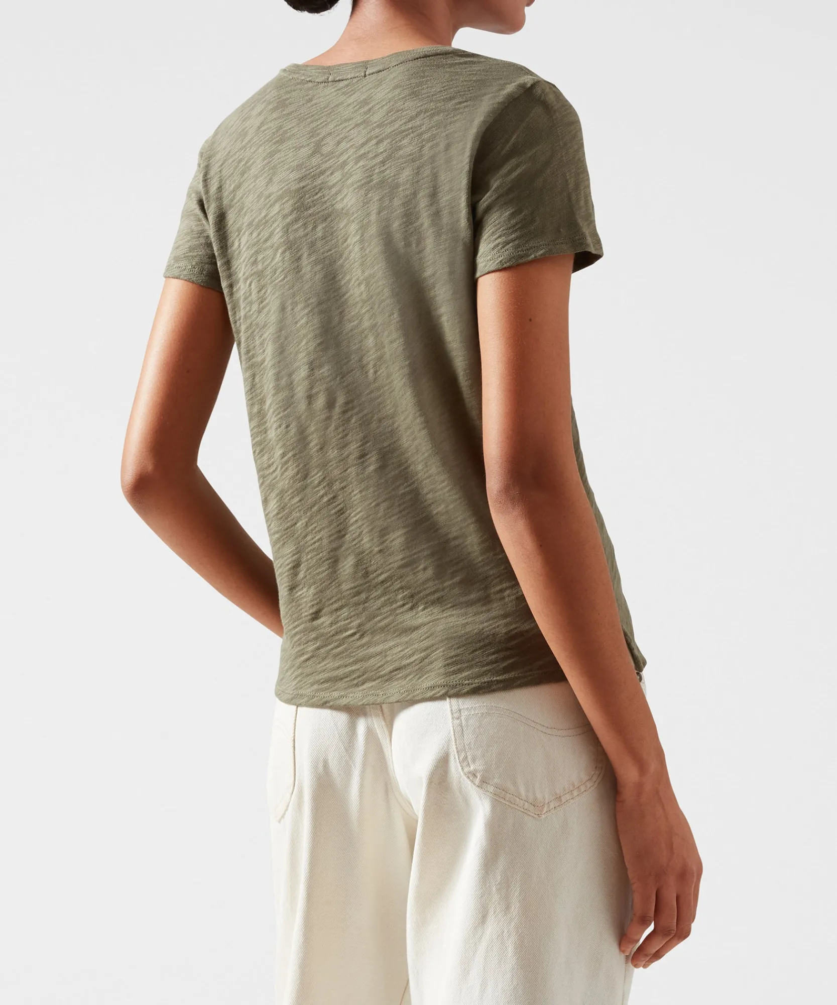 Slub Jersey Schoolboy V-Neck Tee -|ATM Anthony Thomas Melillo Discount