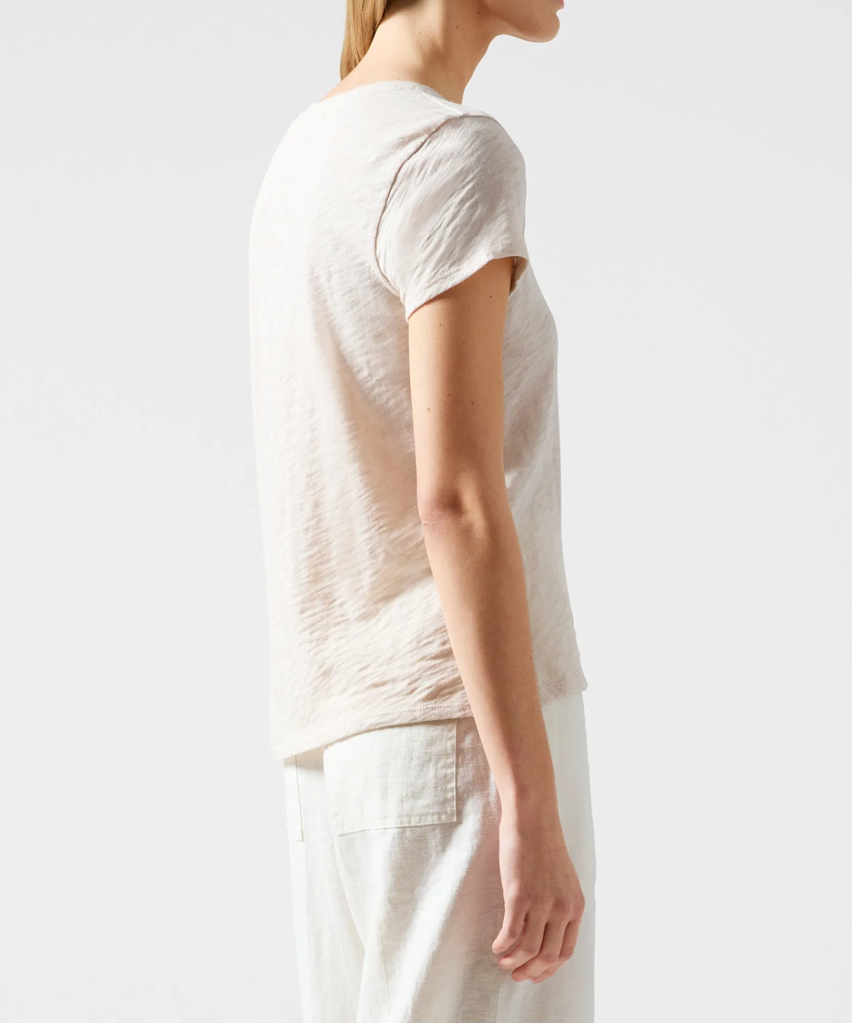 Slub Jersey Schoolboy V-Neck Tee -|ATM Anthony Thomas Melillo New