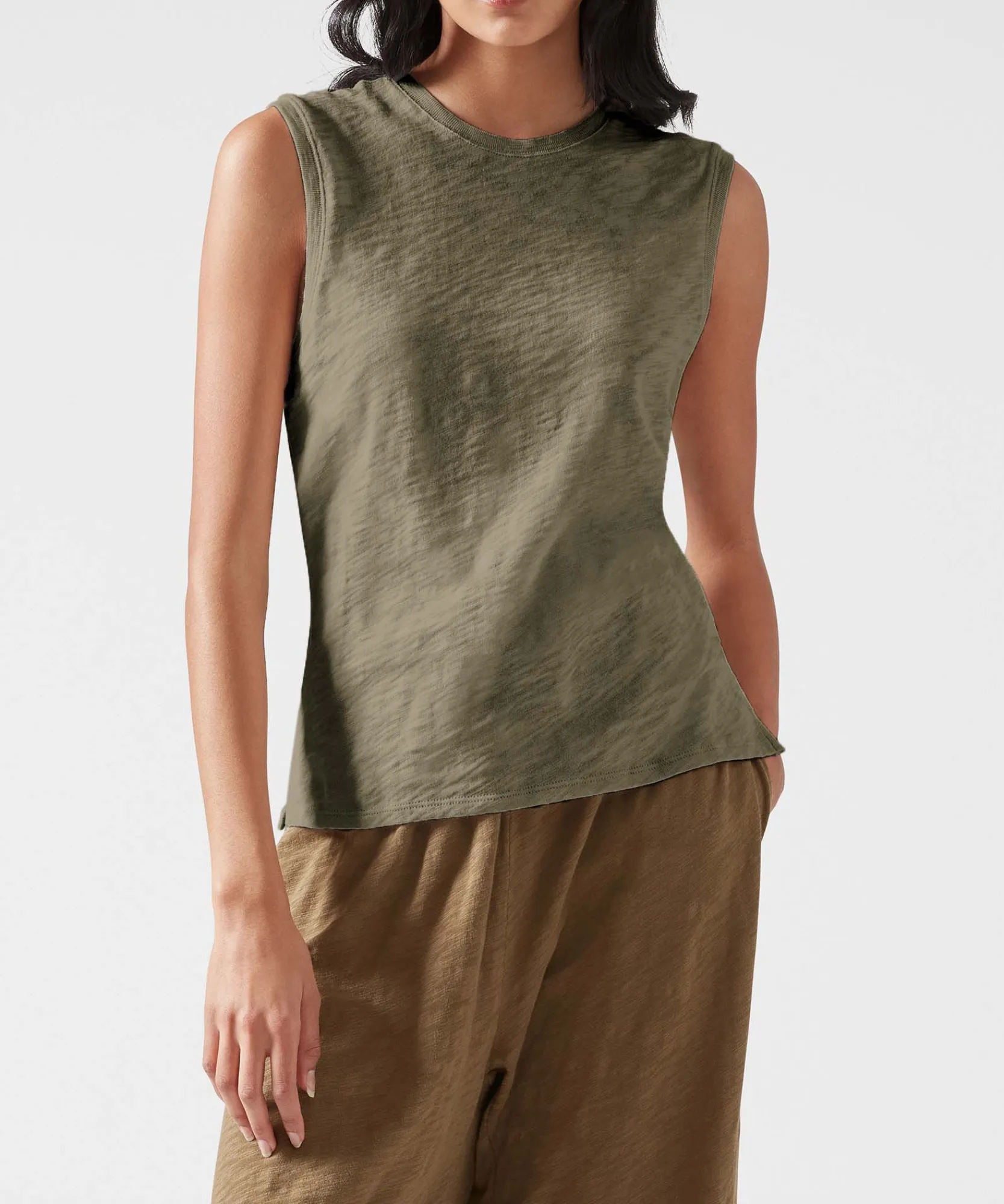 Slub Jersey Sleeveless Schoolboy Tee -|ATM Anthony Thomas Melillo Online