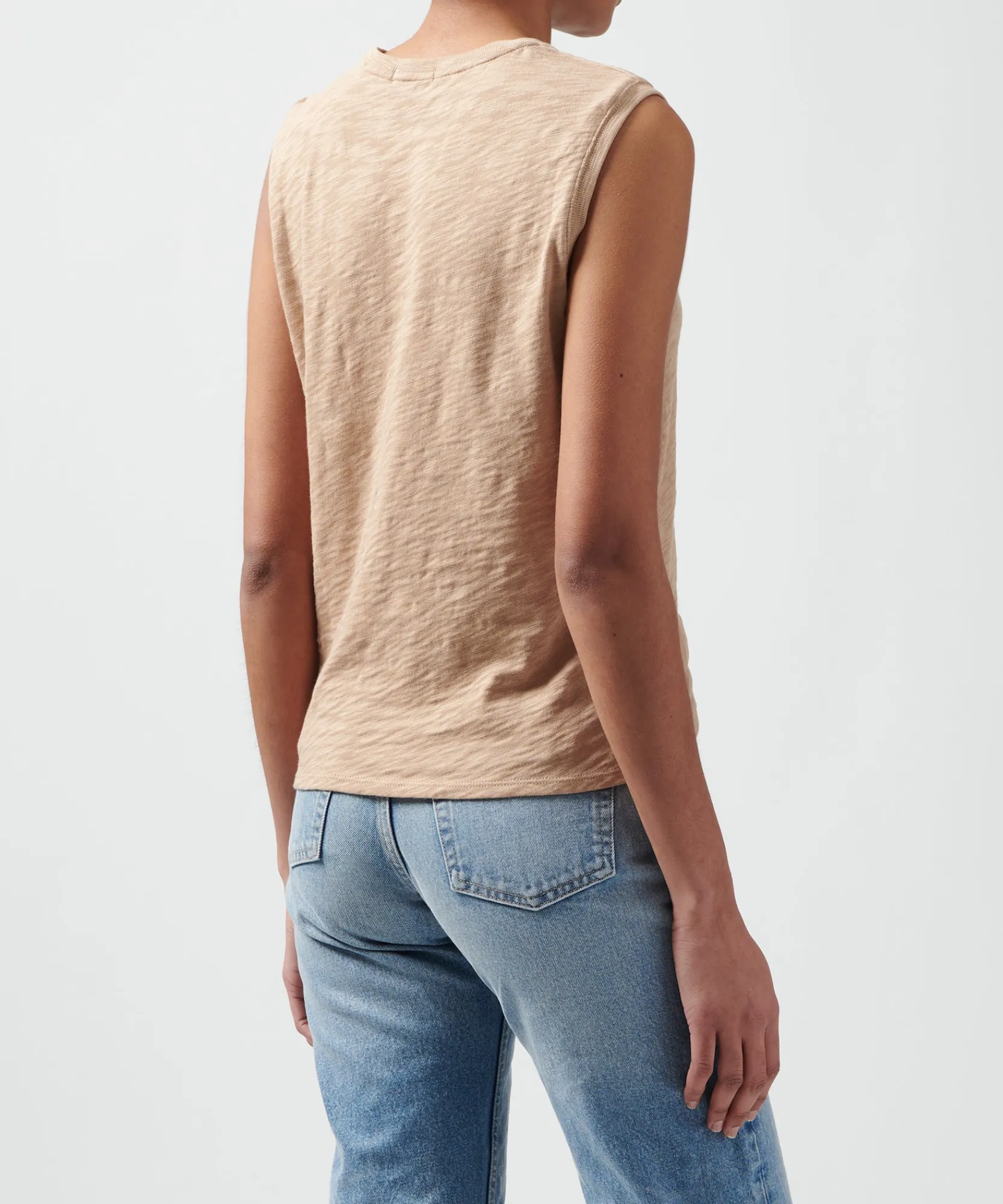 Slub Jersey Sleeveless Schoolboy Tee -|ATM Anthony Thomas Melillo Sale