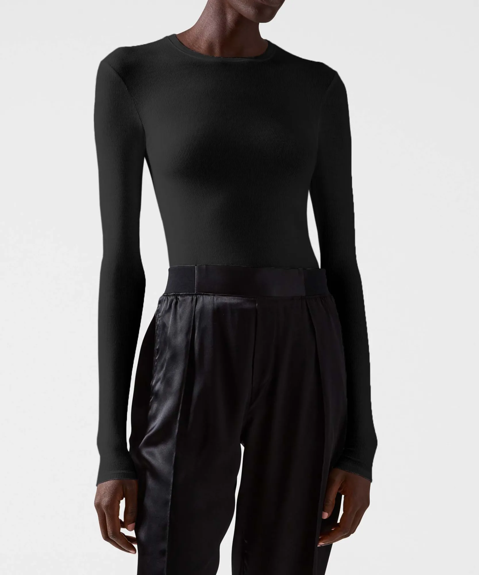 Modal Rib Long Sleeve Crew -|ATM Anthony Thomas Melillo Hot