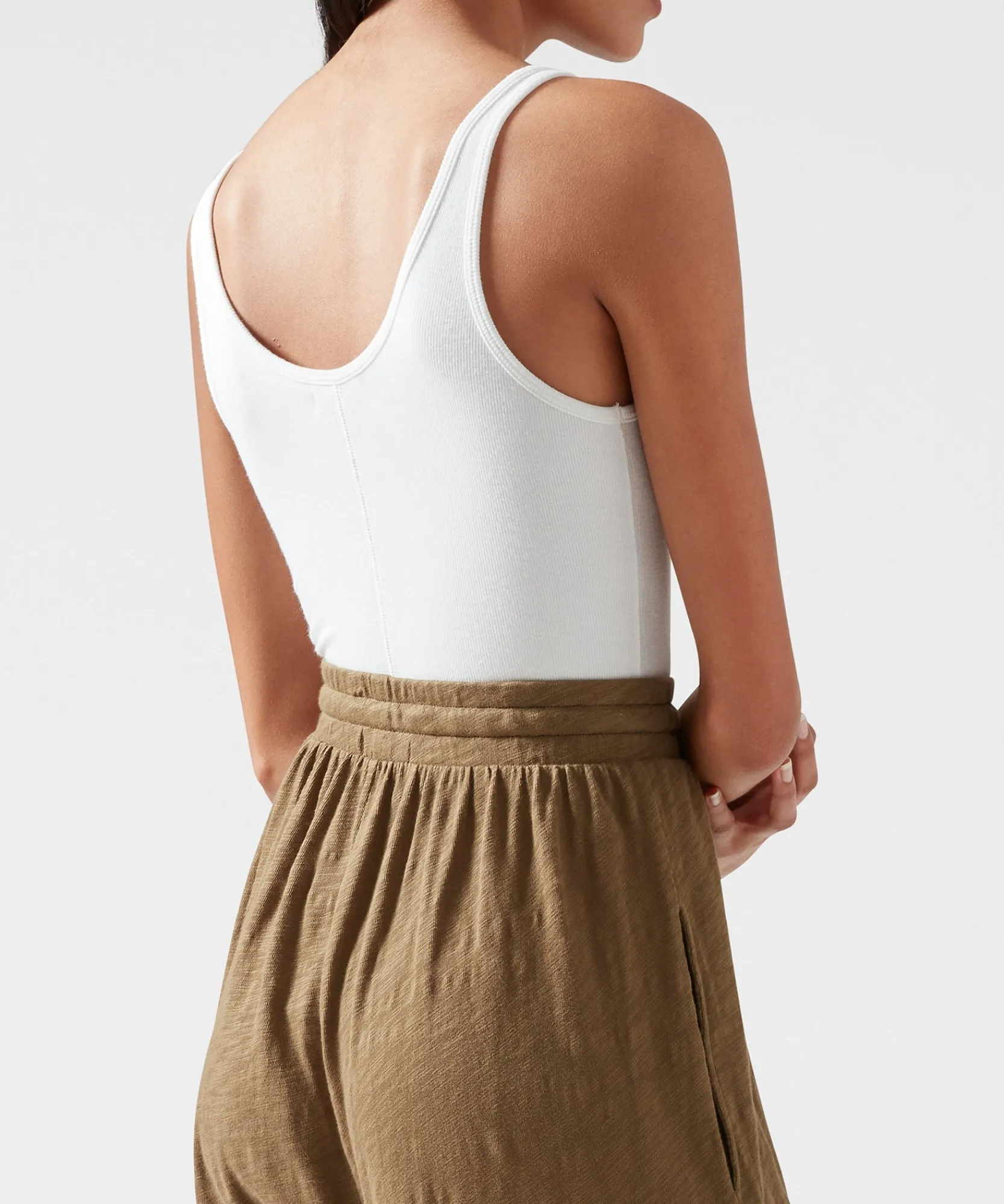 Modal Rib Deep-V Tank Bodysuit -|ATM Anthony Thomas Melillo Fashion