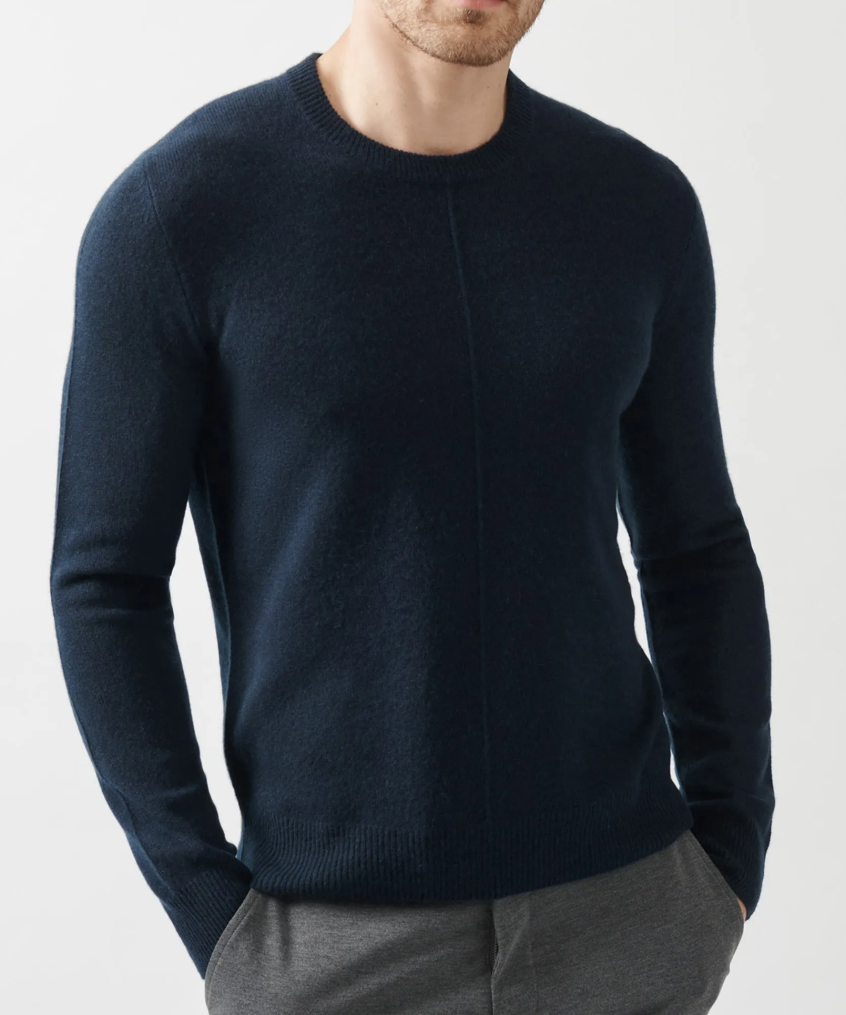 Recycled Cashmere Exposed Seam Crew Neck Sweater -|ATM Anthony Thomas Melillo Sale