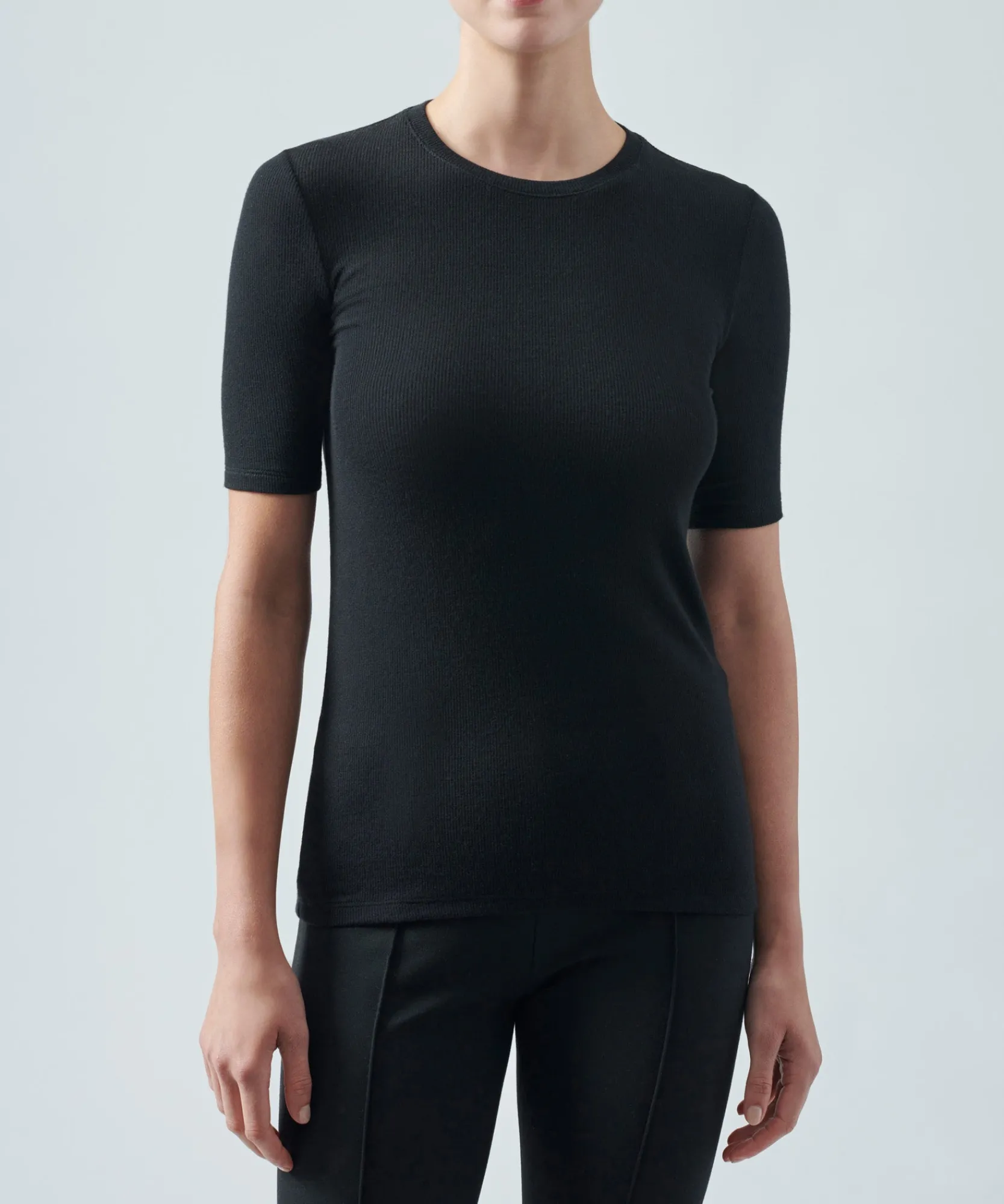 Modal Rib Short Sleeve Crew Neck Tee -|ATM Anthony Thomas Melillo Discount