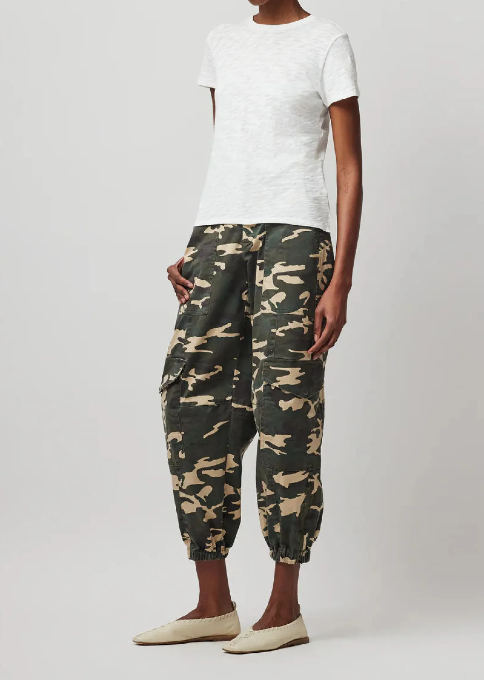 Washed Cotton Twill With Camo Print Cargo Pant -|ATM Anthony Thomas Melillo Discount