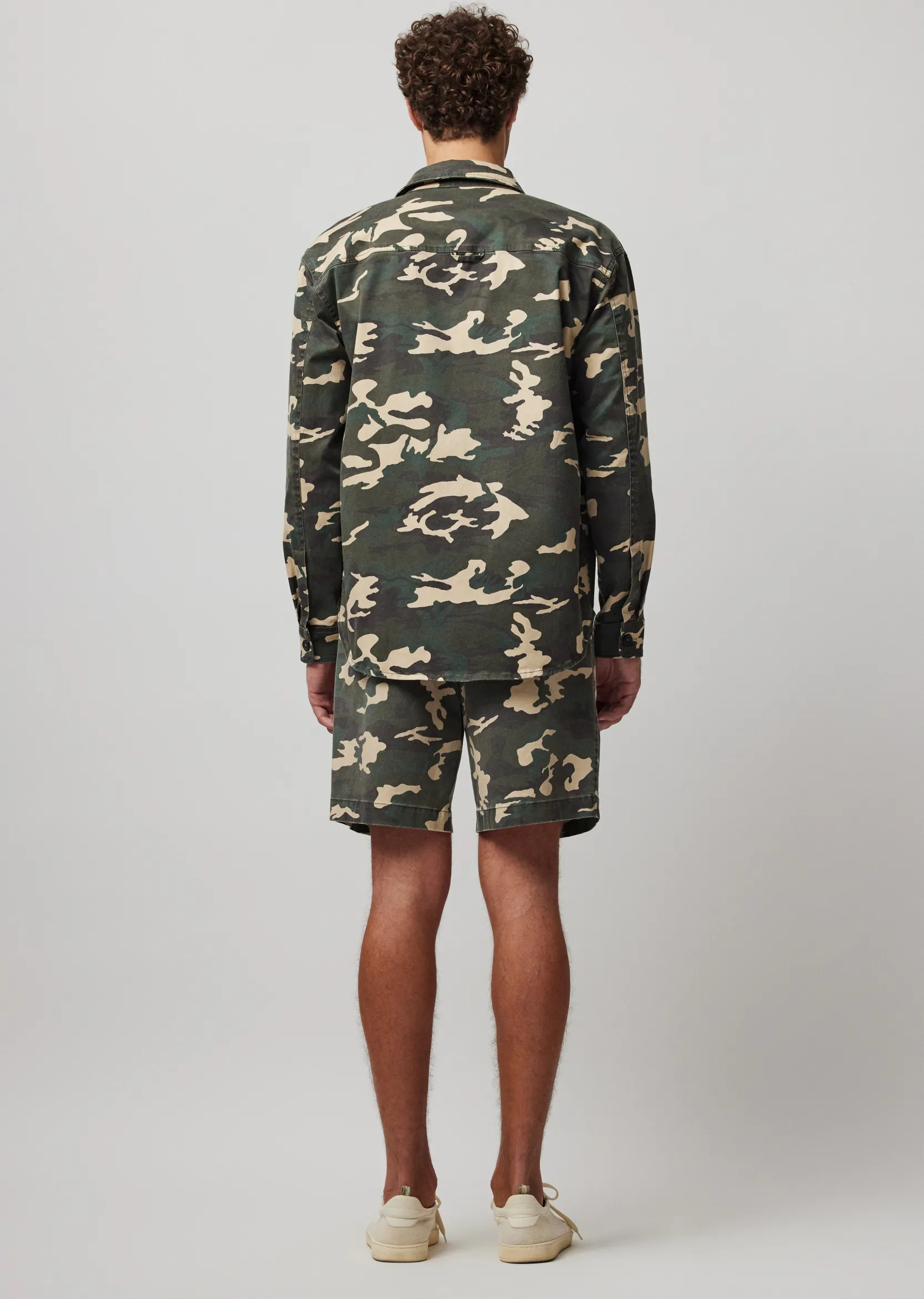 Cotton Twill With Camo Print Shorts -|ATM Anthony Thomas Melillo Online