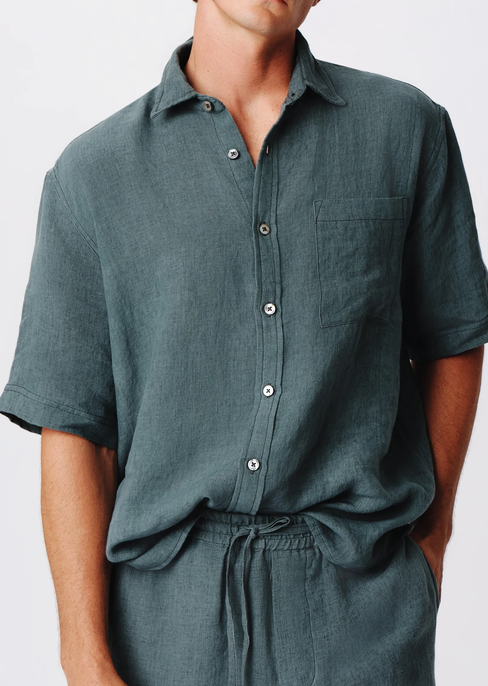 Linen With Wash Camp Shirt -|ATM Anthony Thomas Melillo Discount