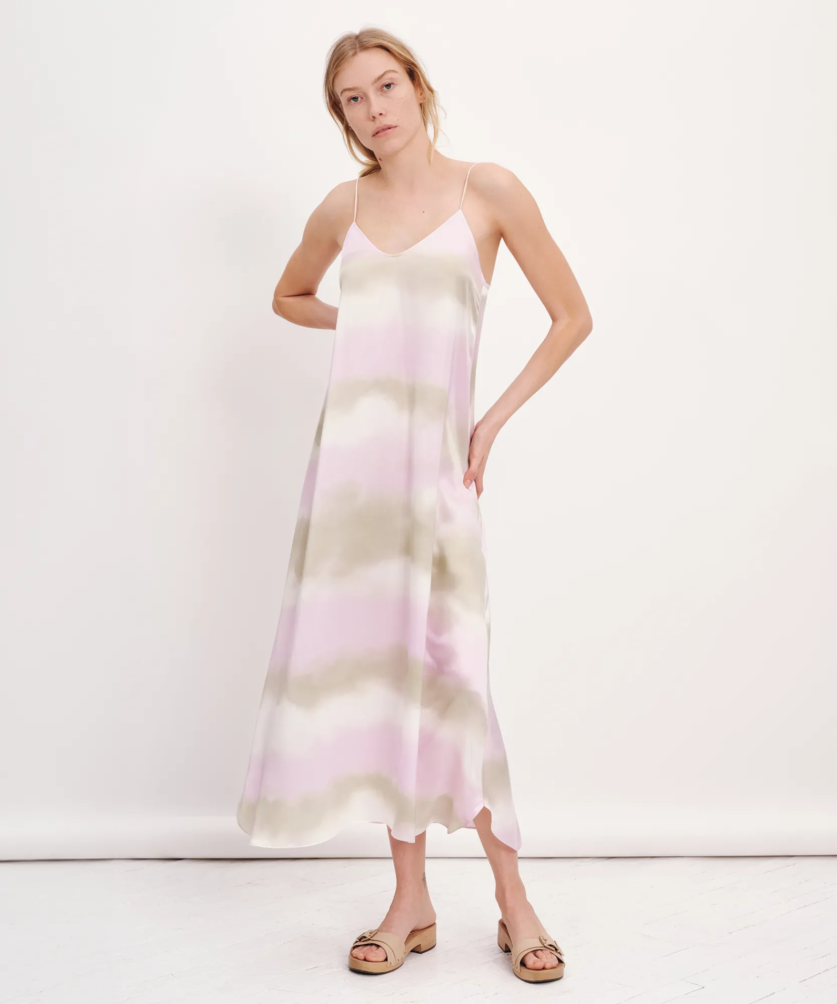 Silk Charmeuse With Sleeveless Dress -|ATM Anthony Thomas Melillo Fashion