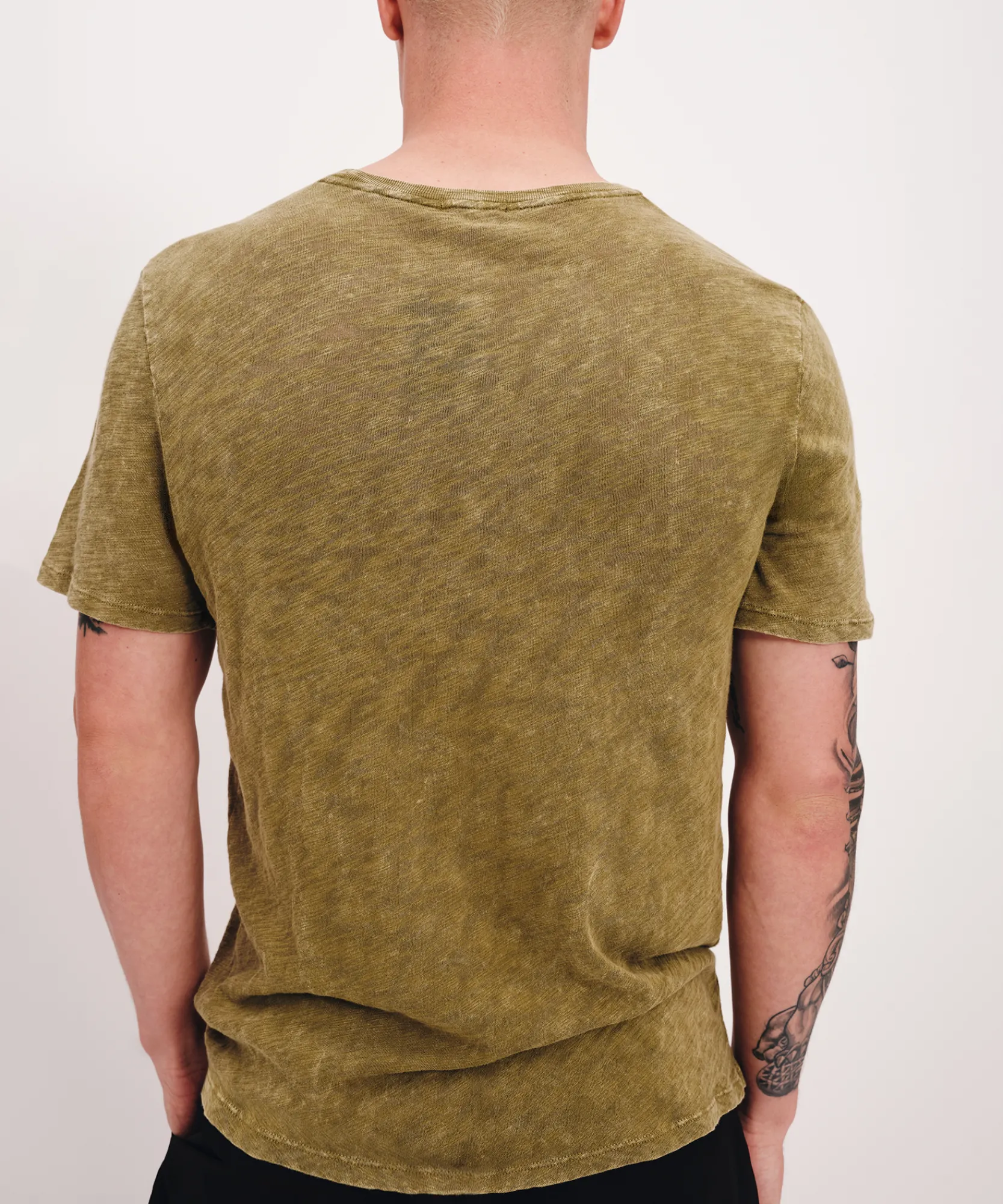 Slub Jersey With Chroma Wash Short Sleeve Crew Neck Tee -|ATM Anthony Thomas Melillo Online