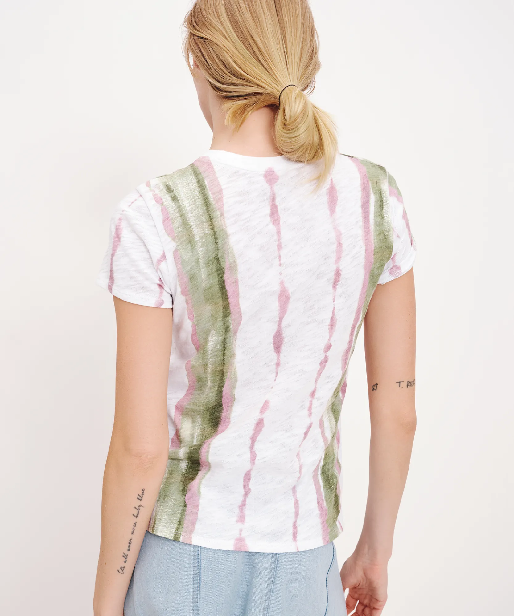 Slub Jersey With Paintstroke Schoolboy Short Sleeve Crew Neck Tee -|ATM Anthony Thomas Melillo Best