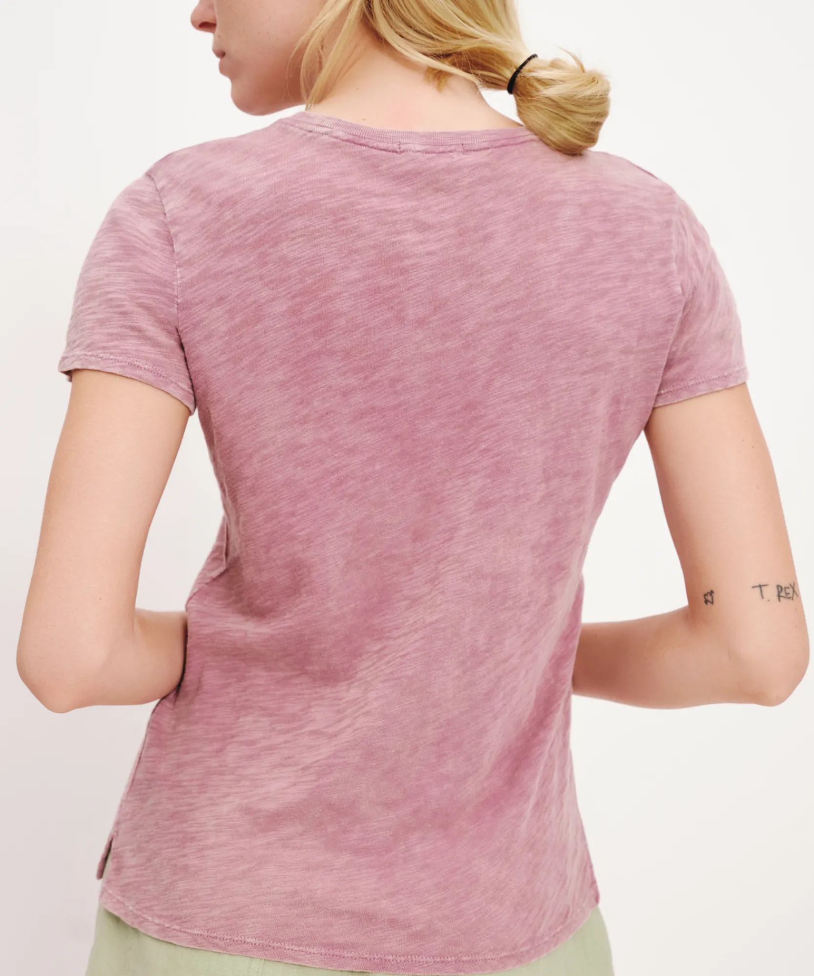 Slub Jersey With Chroma Wash Schoolboy Short Sleeve Crew Neck Tee -|ATM Anthony Thomas Melillo Outlet