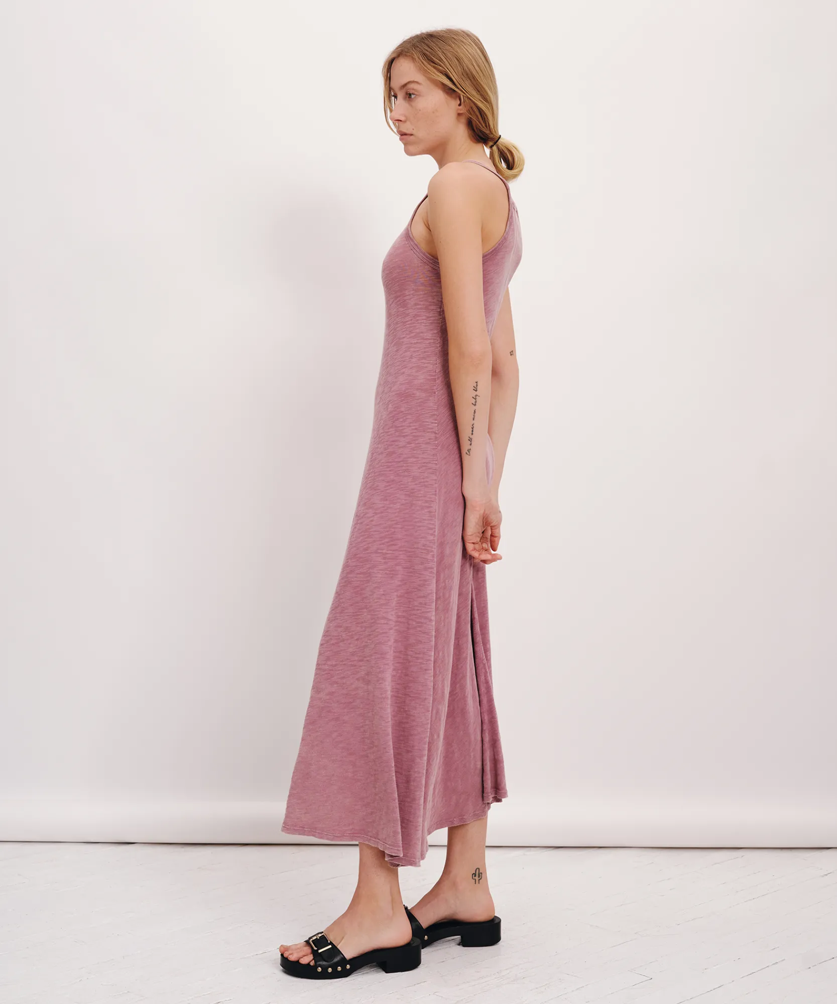 Slub Jersey With Chroma Wash Tank Maxi Dress -|ATM Anthony Thomas Melillo Hot