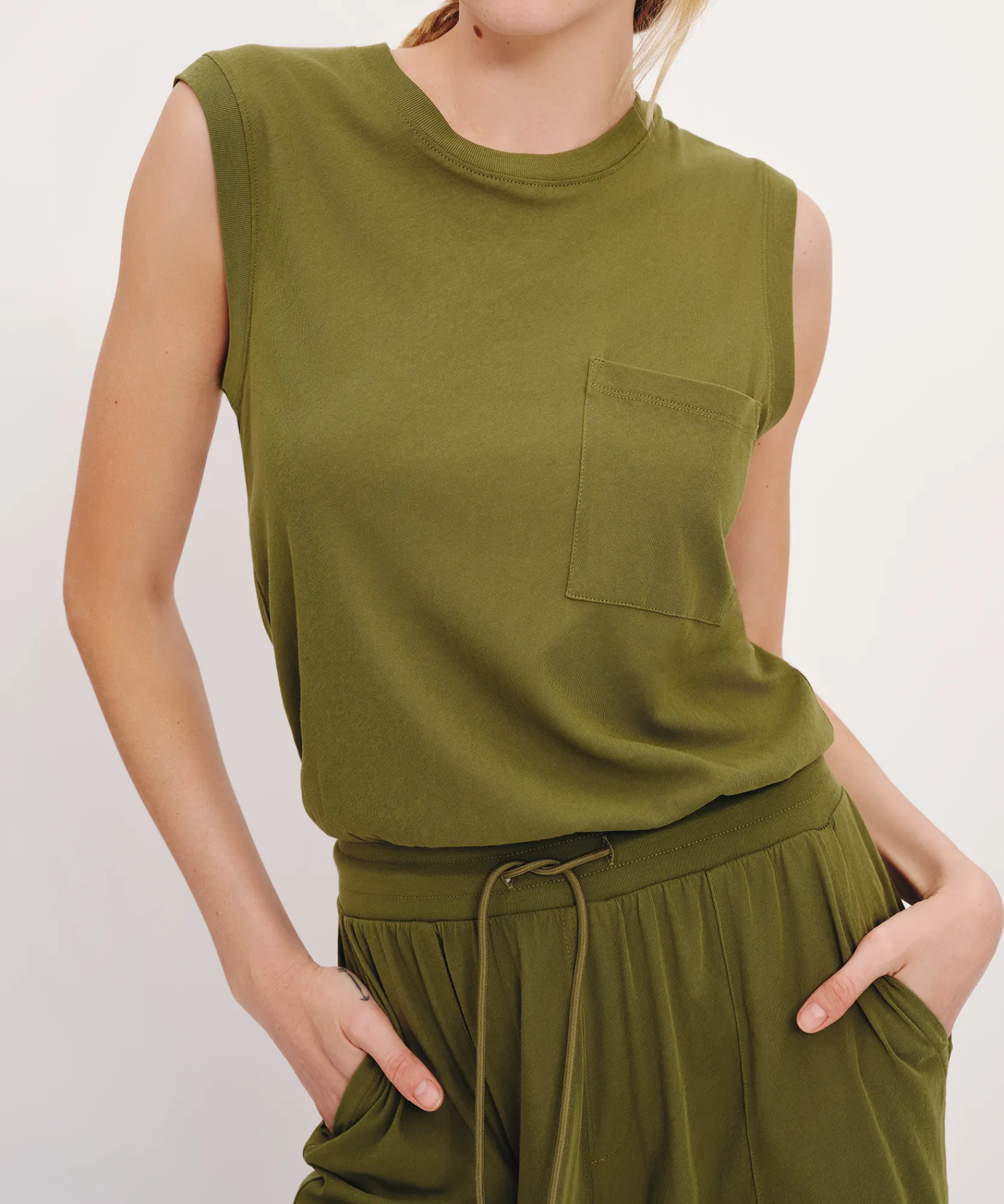 High Torsion Sleeveless Jumpsuit -|ATM Anthony Thomas Melillo Sale