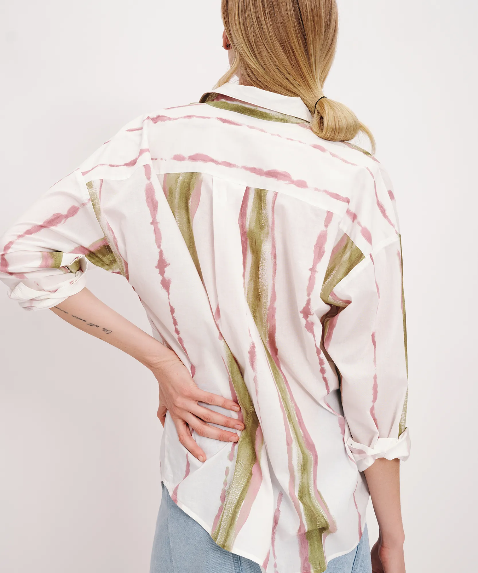 Lightweight Shirting With Paintstroke Boyfriend Shirt -|ATM Anthony Thomas Melillo Sale