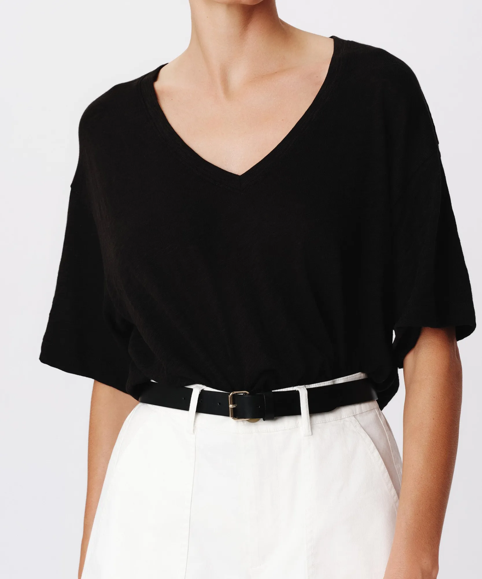 Slub Jersey V-Neck Tee -|ATM Anthony Thomas Melillo Online