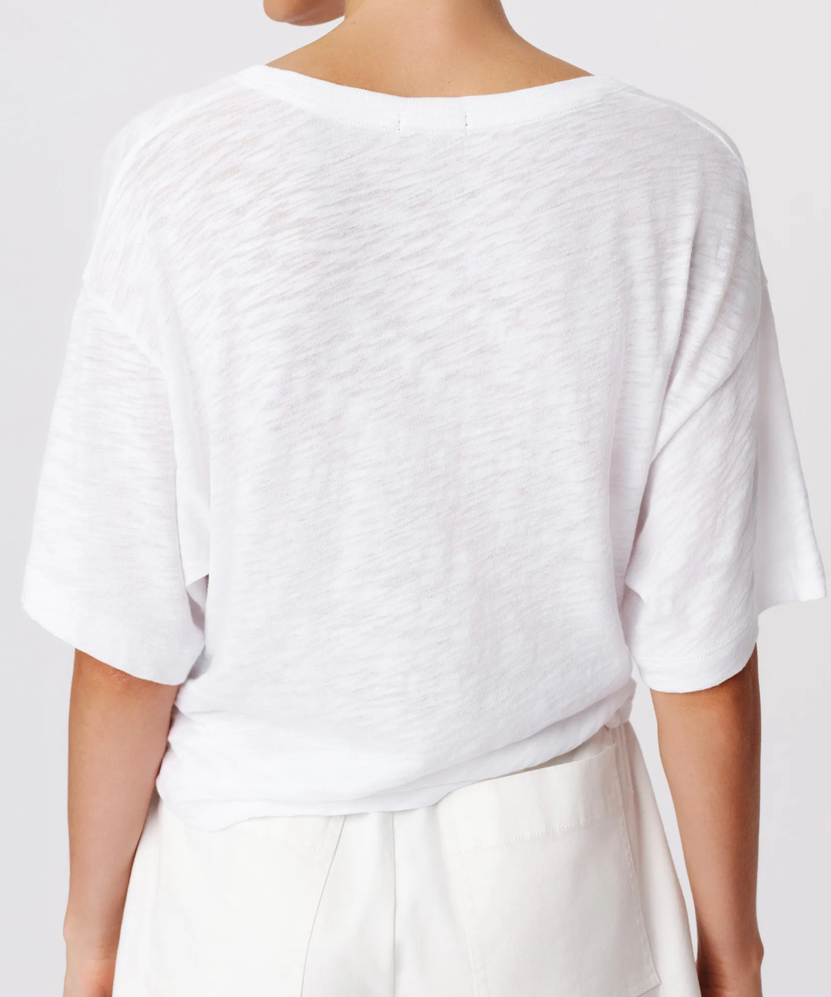 Slub Jersey V-Neck Tee -|ATM Anthony Thomas Melillo Fashion