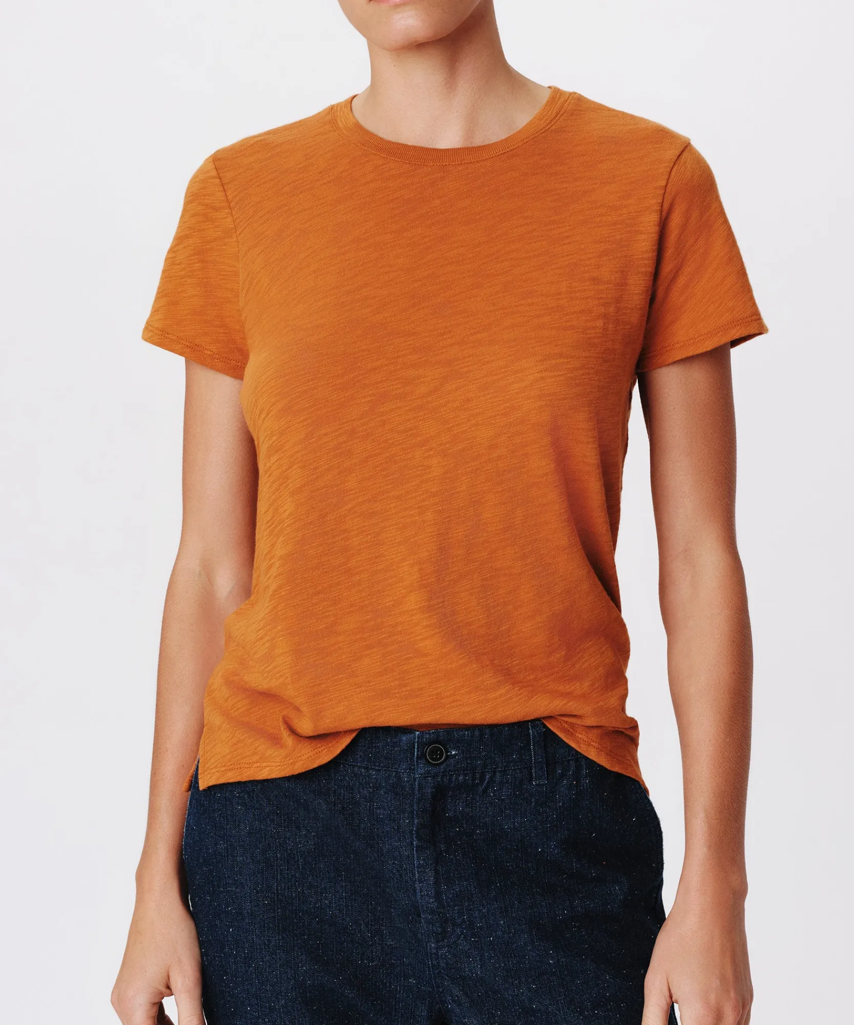 Slub Jersey Schoolboy Short Sleeve Crew Neck Tee -|ATM Anthony Thomas Melillo Best