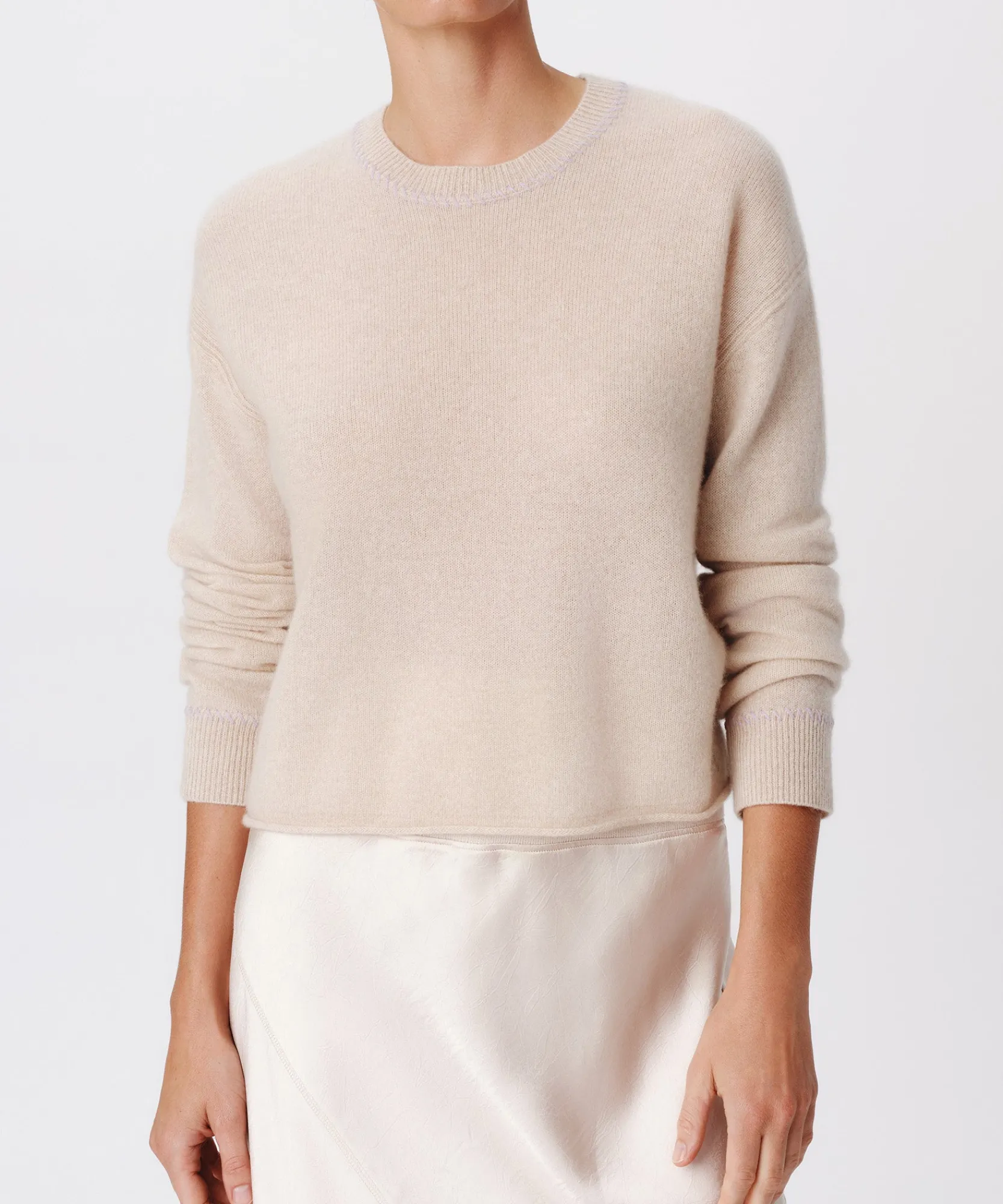 Cashmere Long Sleeve Pullover -|ATM Anthony Thomas Melillo Clearance