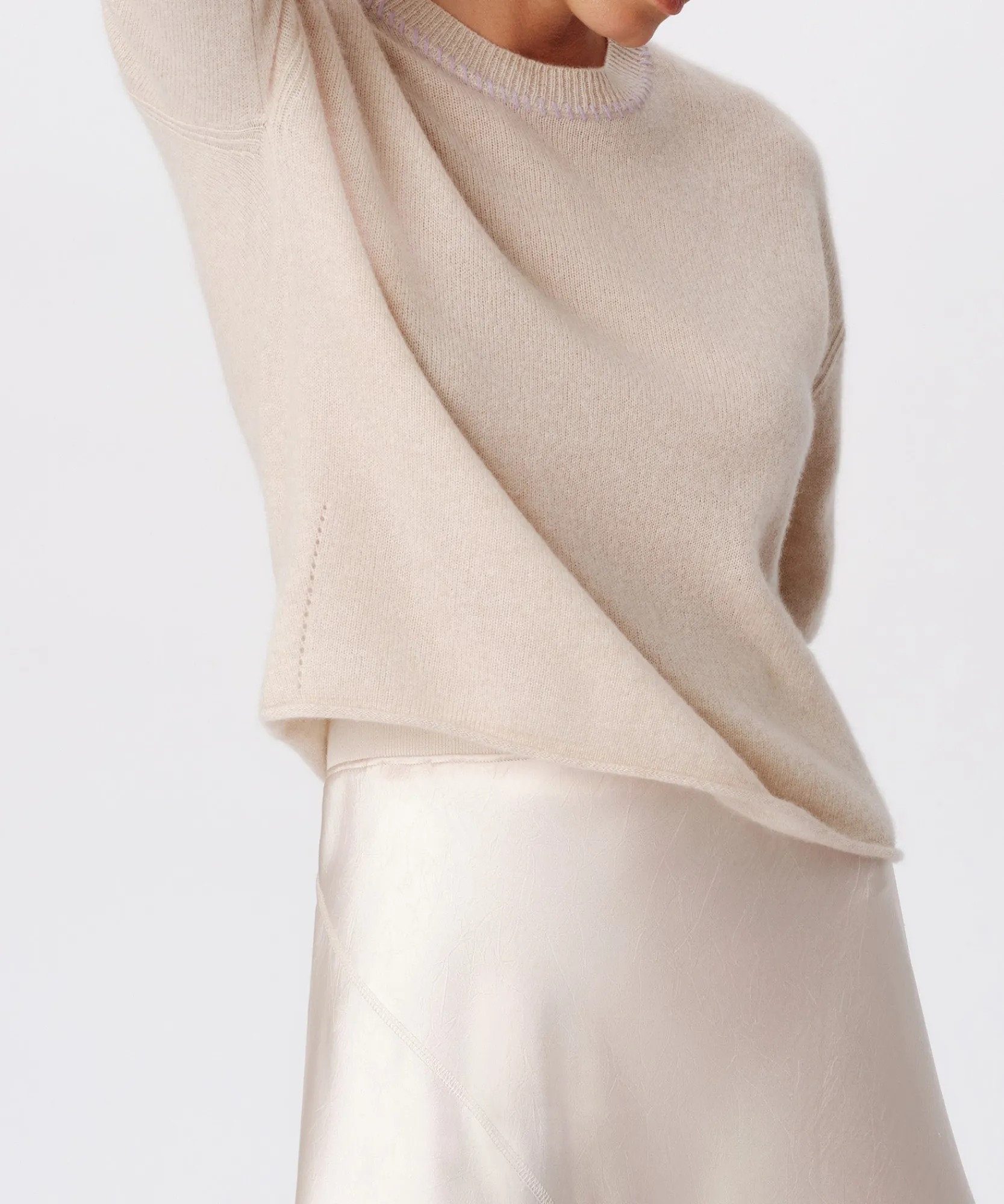 Cashmere Long Sleeve Pullover -|ATM Anthony Thomas Melillo Clearance