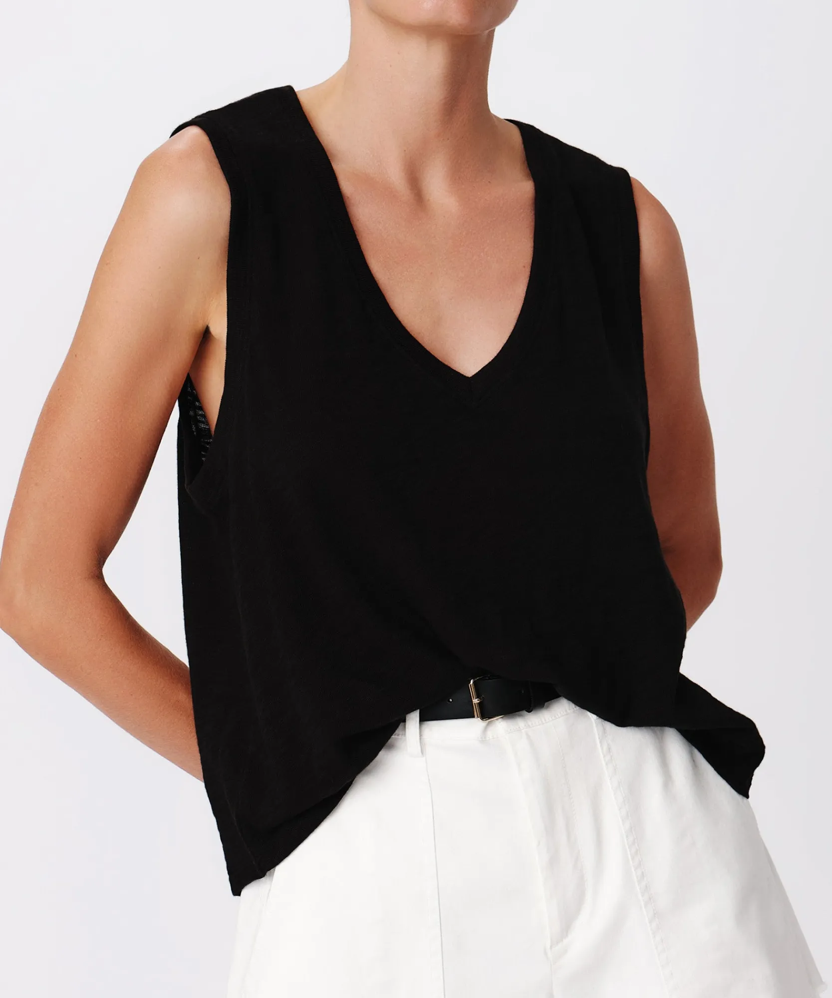 Slub Jersey V-Neck Tank -|ATM Anthony Thomas Melillo Best