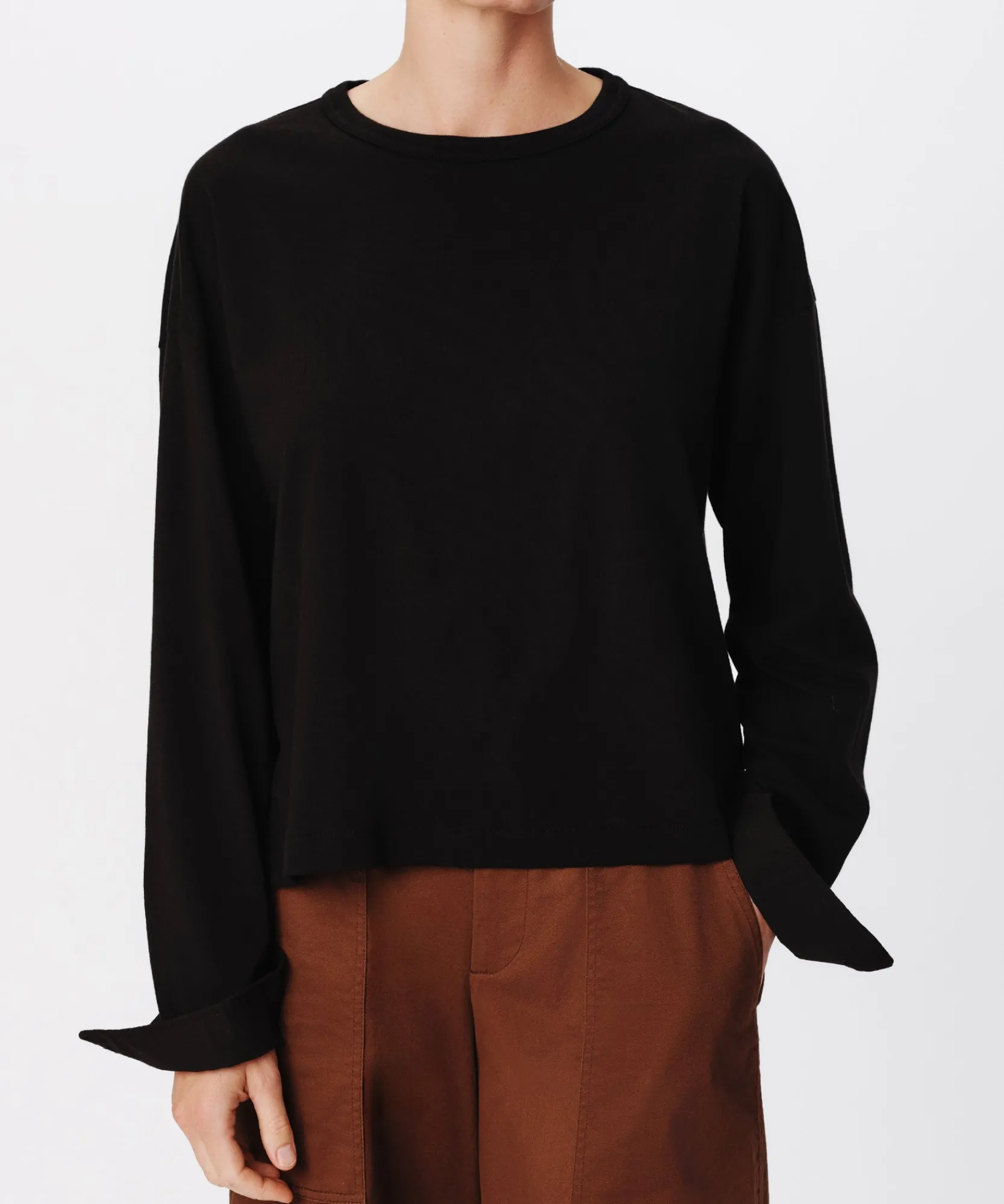 Heavyweight Jersey Mixed Media Top -|ATM Anthony Thomas Melillo Hot