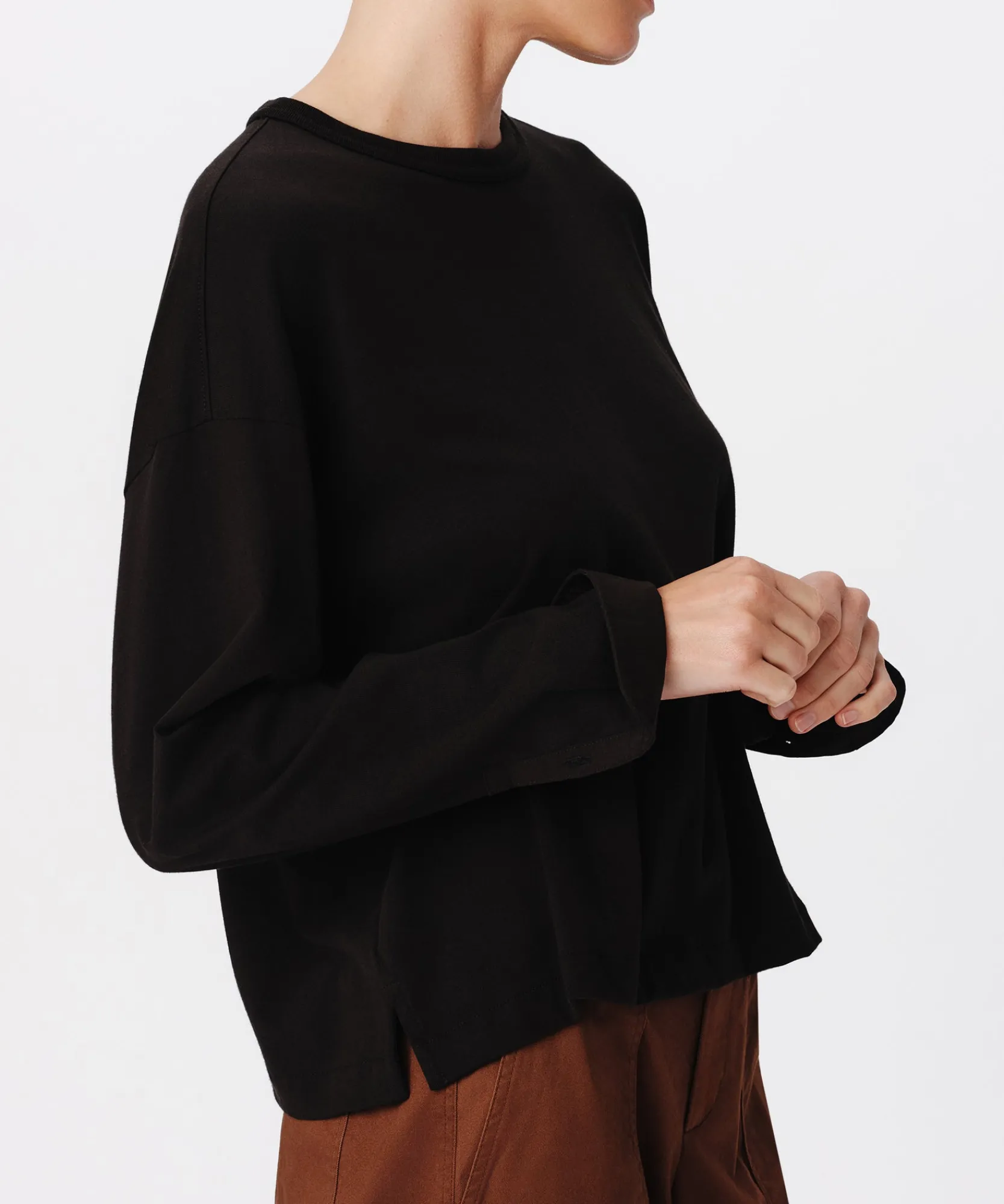 Heavyweight Jersey Mixed Media Top -|ATM Anthony Thomas Melillo Hot