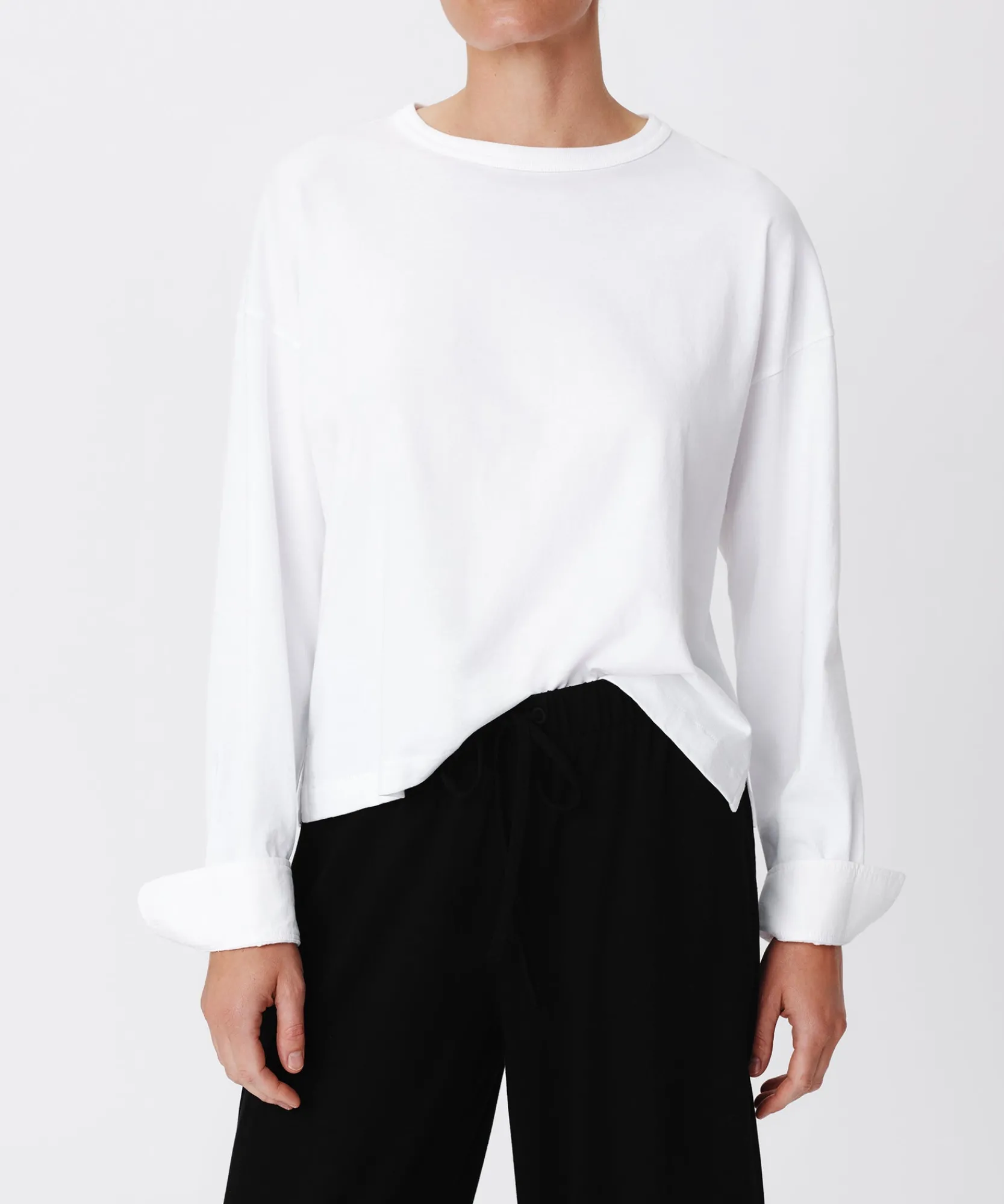 Heavyweight Jersey Mixed Media Top -|ATM Anthony Thomas Melillo Best