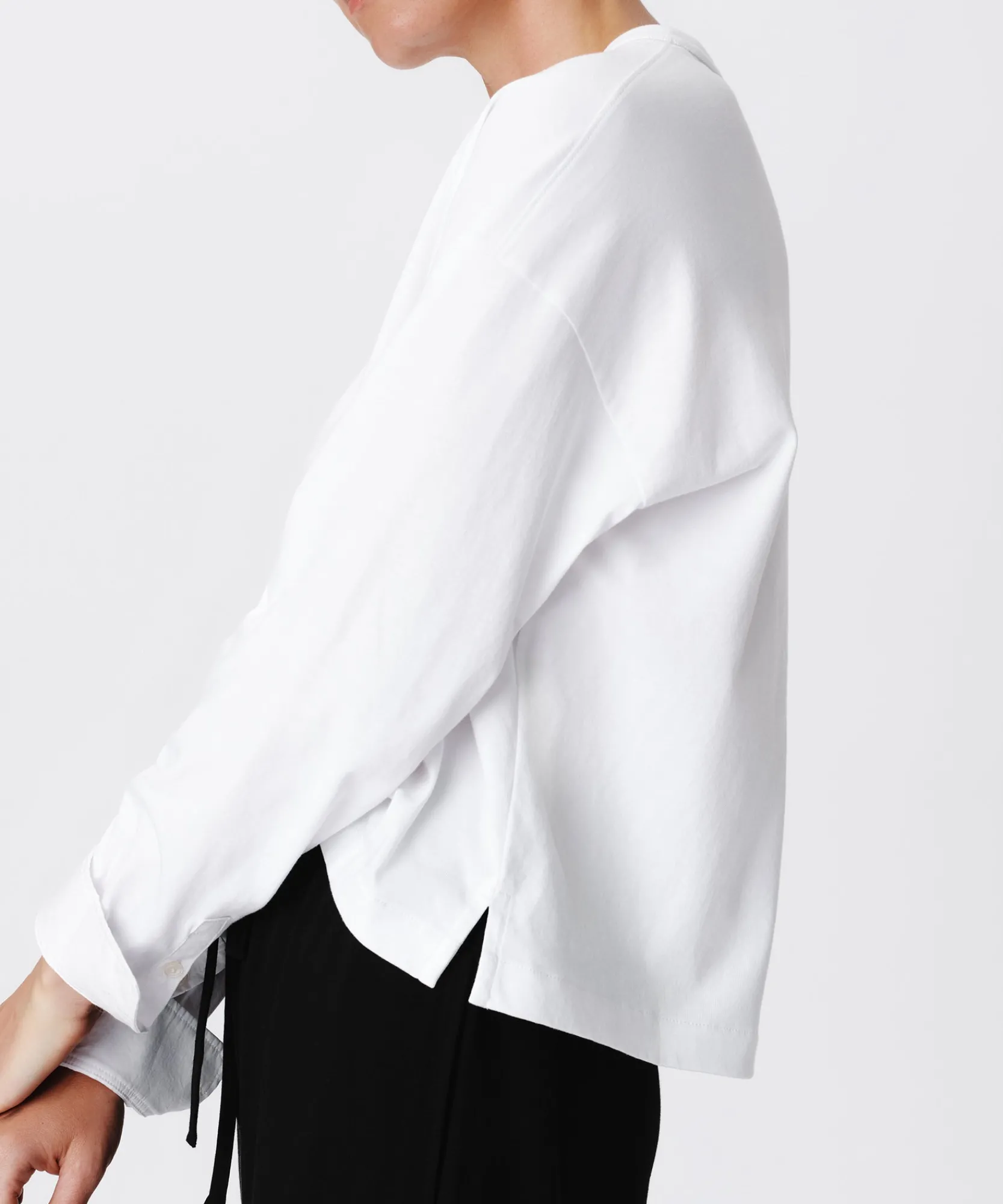 Heavyweight Jersey Mixed Media Top -|ATM Anthony Thomas Melillo Best