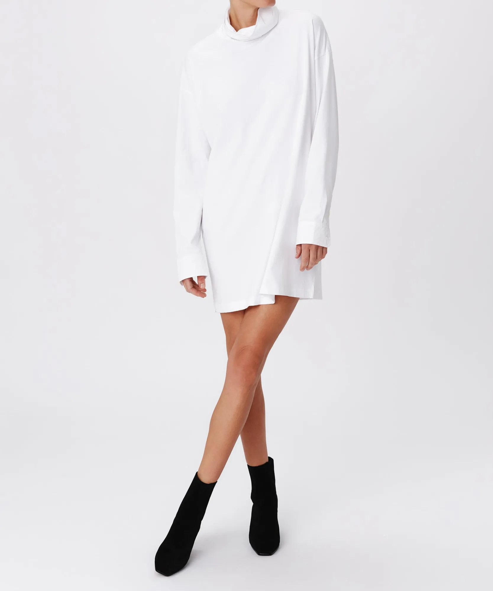 Heavyweight Jersey Media Turtleneck Dress -|ATM Anthony Thomas Melillo Clearance