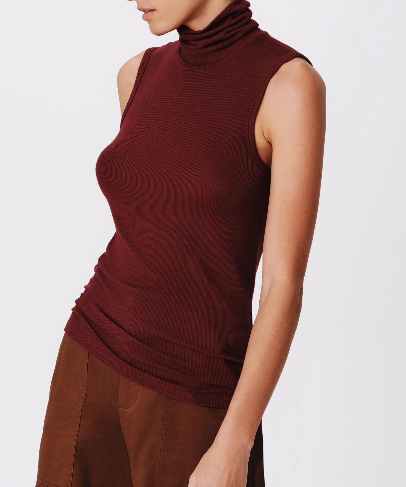 Modal Rib Sleeveless Turtleneck -|ATM Anthony Thomas Melillo Outlet