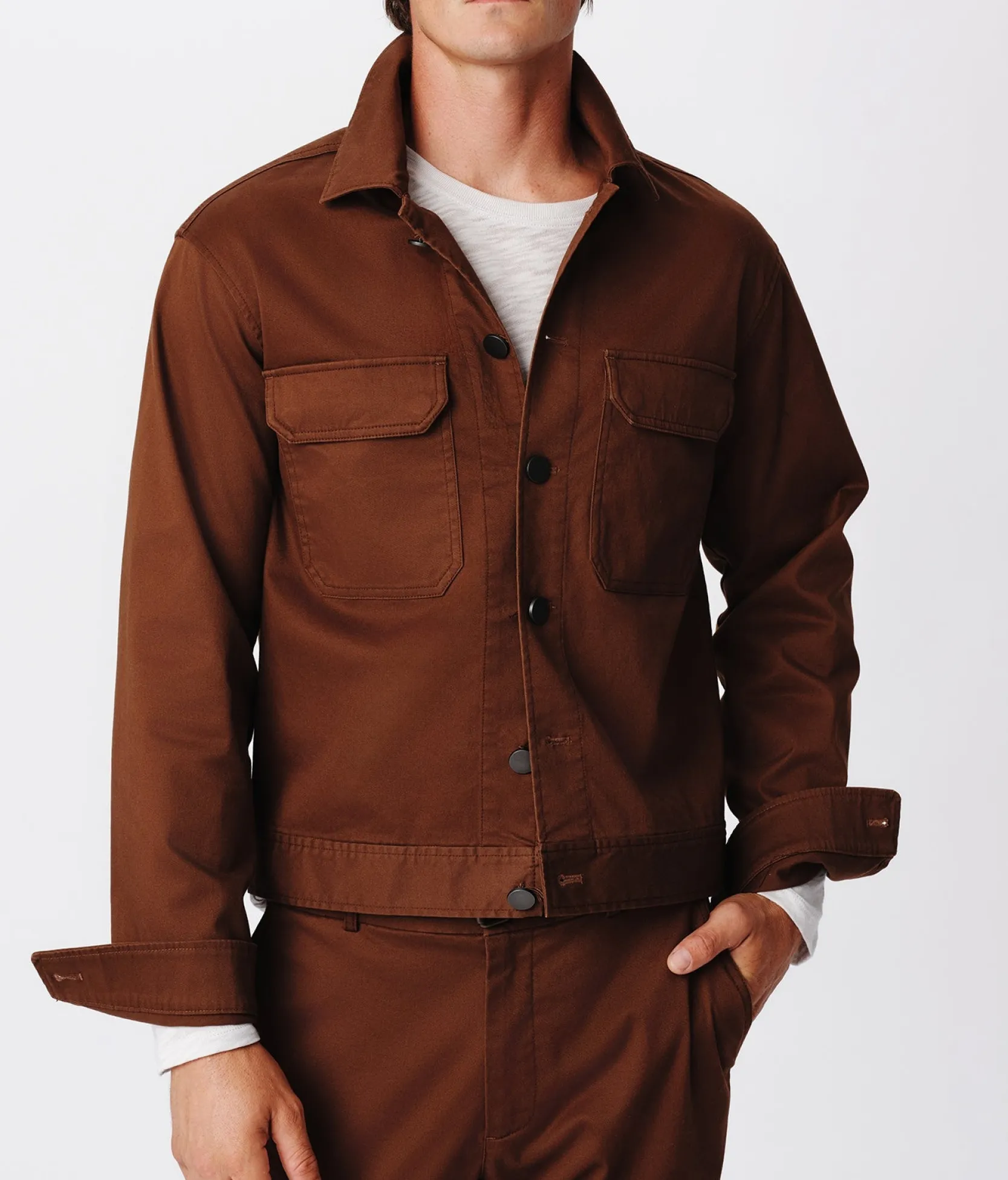 Cotton Twill Cargo Pocket Jacket -|ATM Anthony Thomas Melillo Best