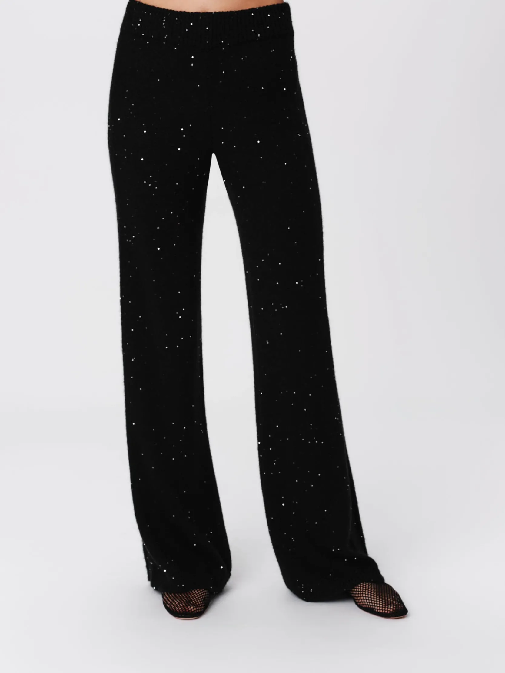 Sequin Wool Blend Wide Leg Pant -|ATM Anthony Thomas Melillo Hot